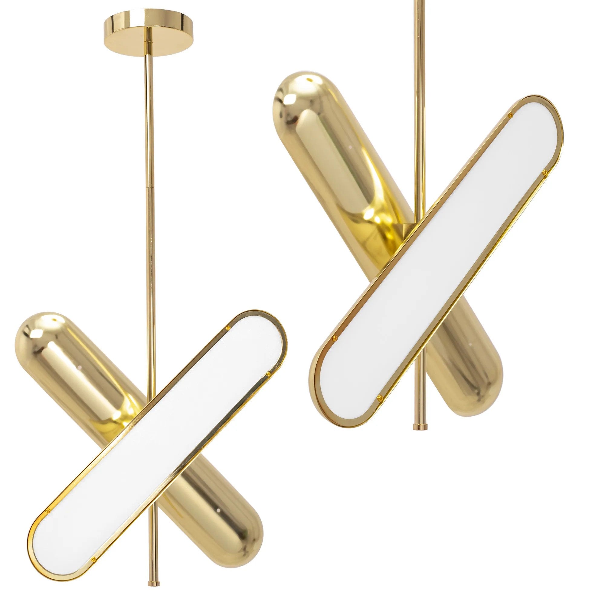 Lampa Sufitowa Wisząca LED APP832-CP Złota 1