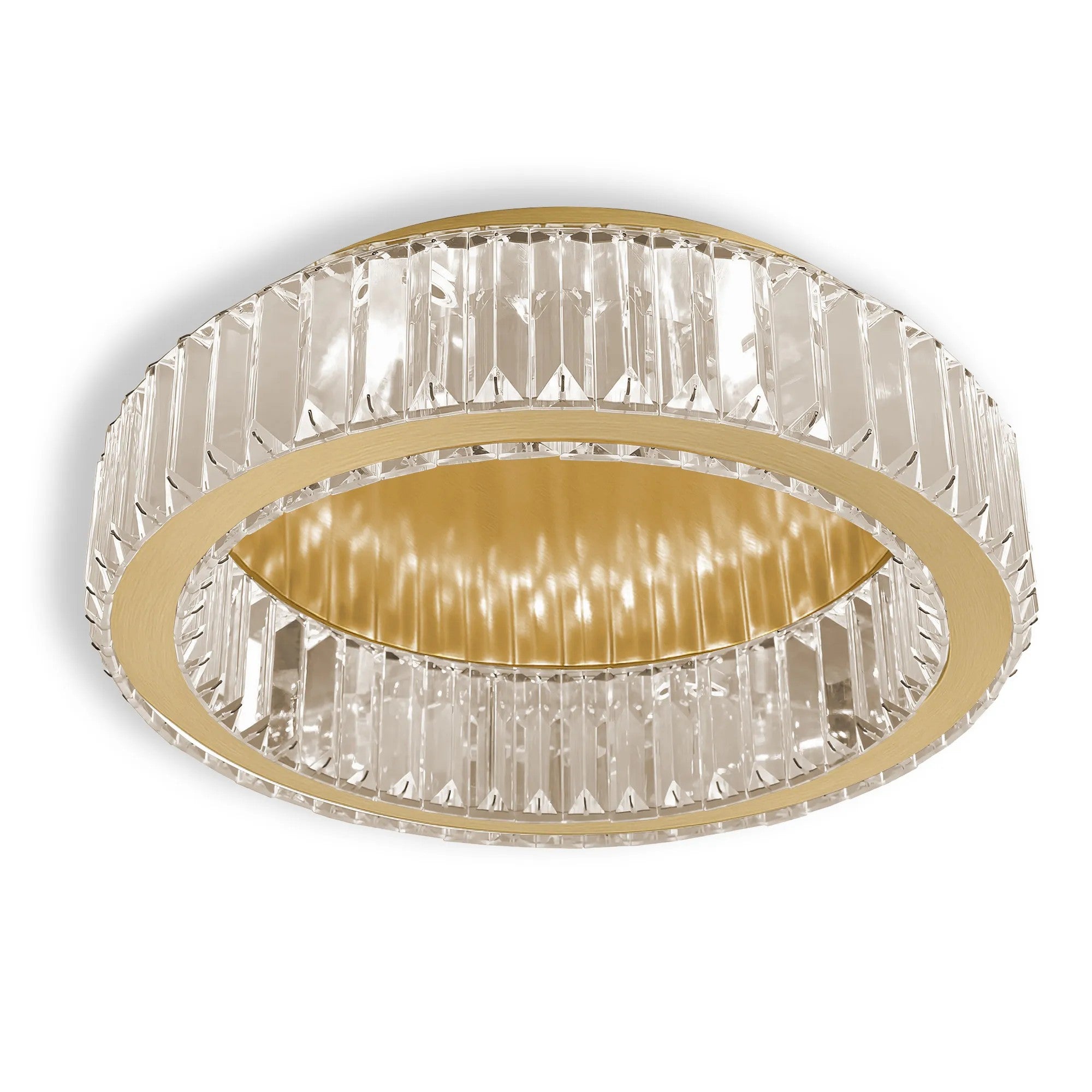LAMPA KRYSZTAŁOWA PLAFON APP1720-C 40cm ZŁOTA SZCZOTKOWANA 1