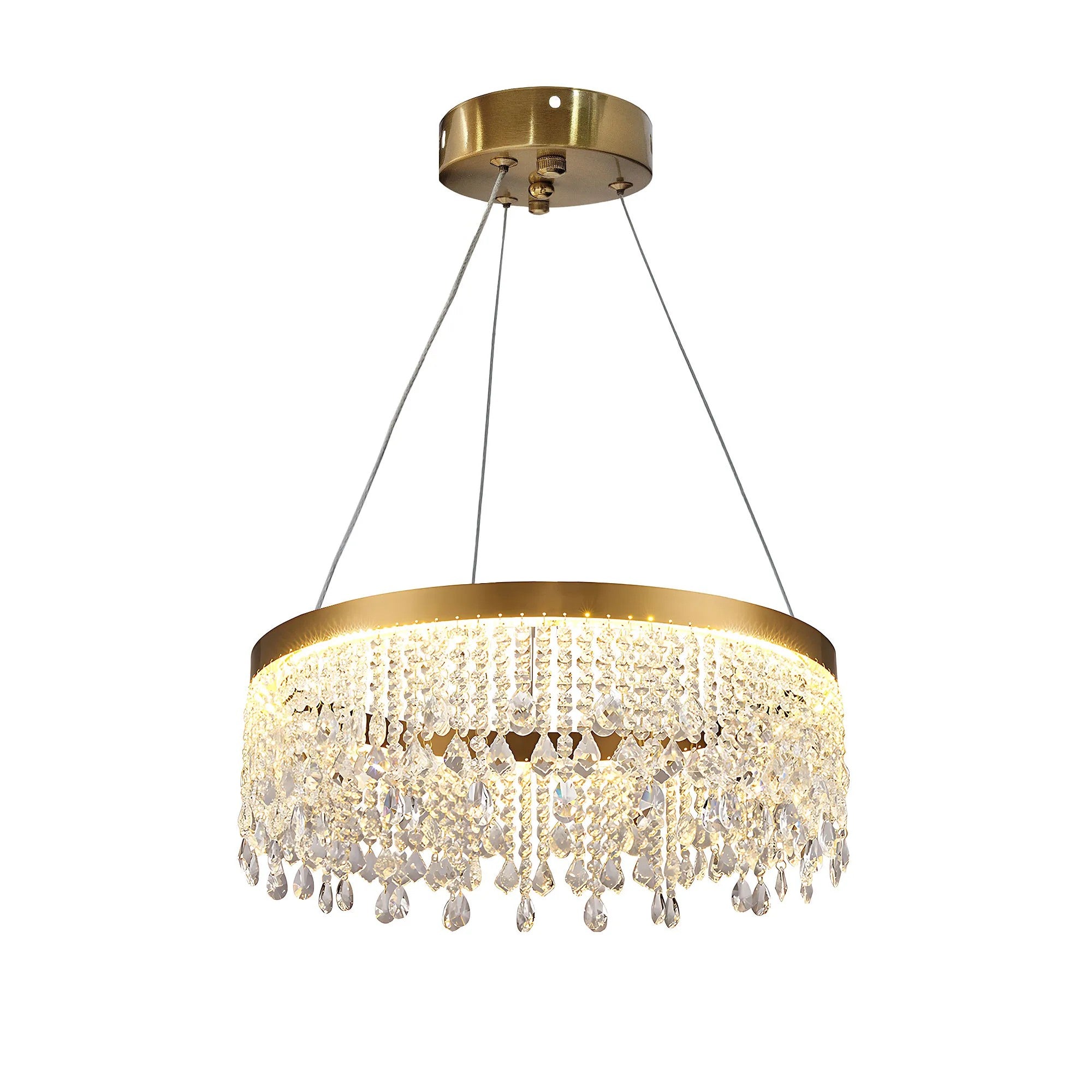 LAMPA SUFITOWA WISZĄCA LED APP1730-1CP Złota 40cm 1