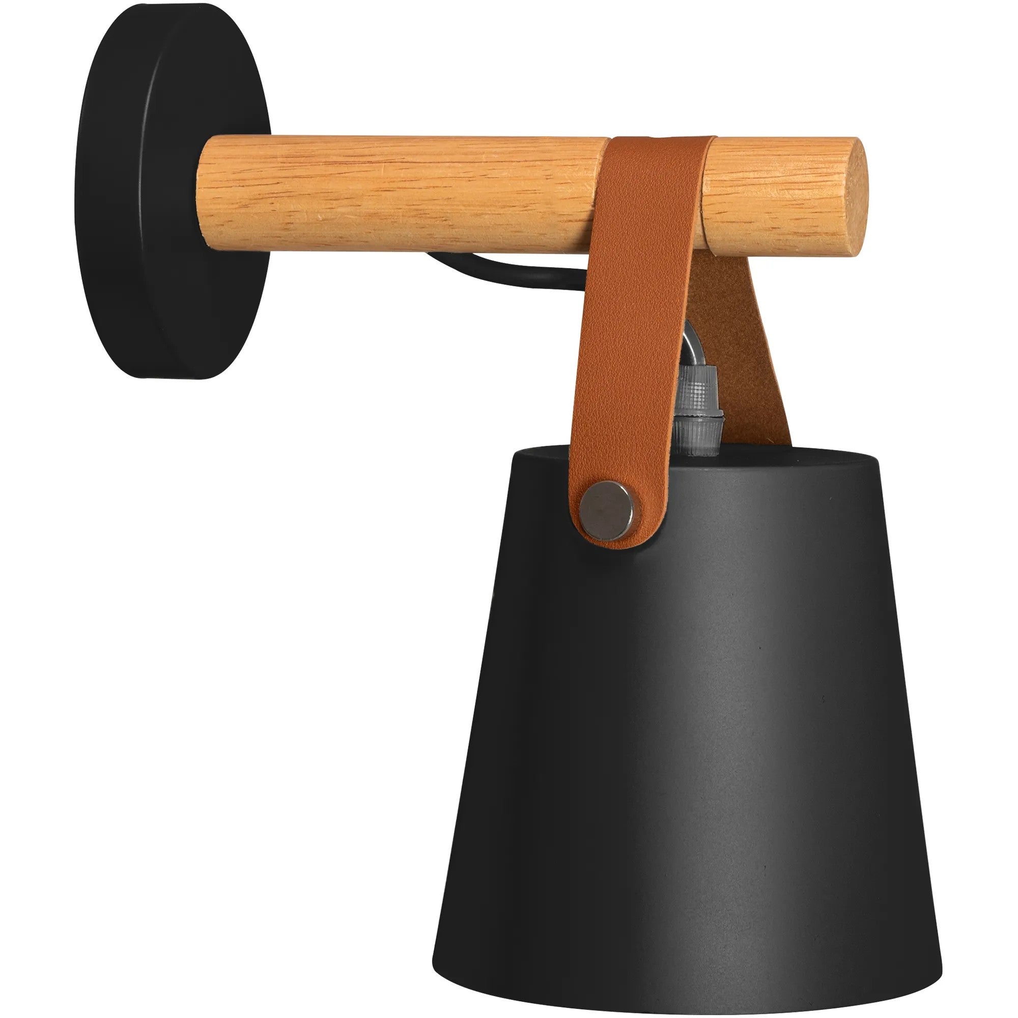 Lampa Kinkiet Ścienny Metalowy Z Paskiem APP466-1W Czarna 1
