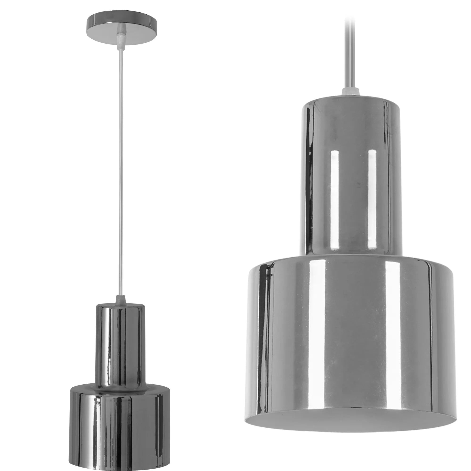 Lampa Wisząca APP285-1 Srebrna 1