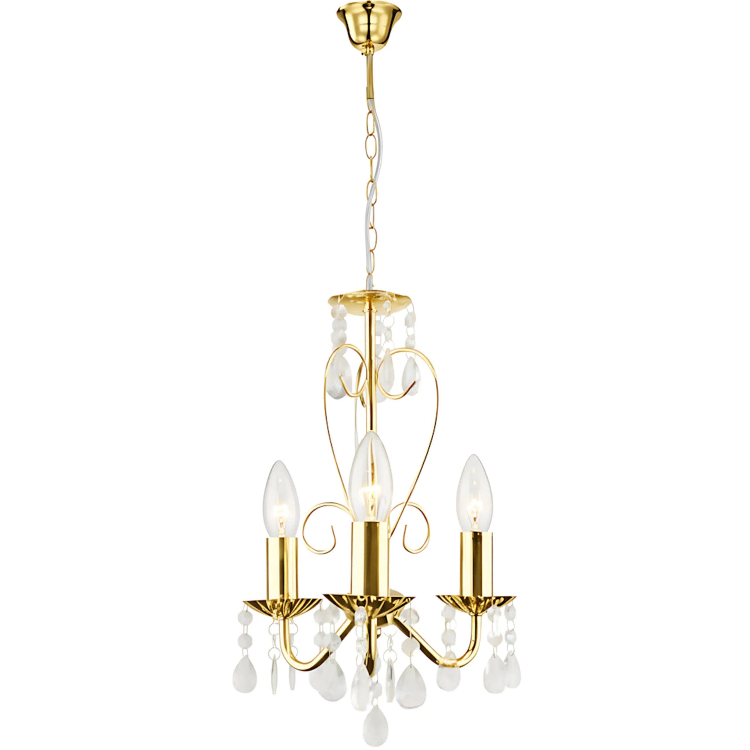 LAMPA SUFITOWA WISZĄCA EBT012-3CP ZŁOTA 1