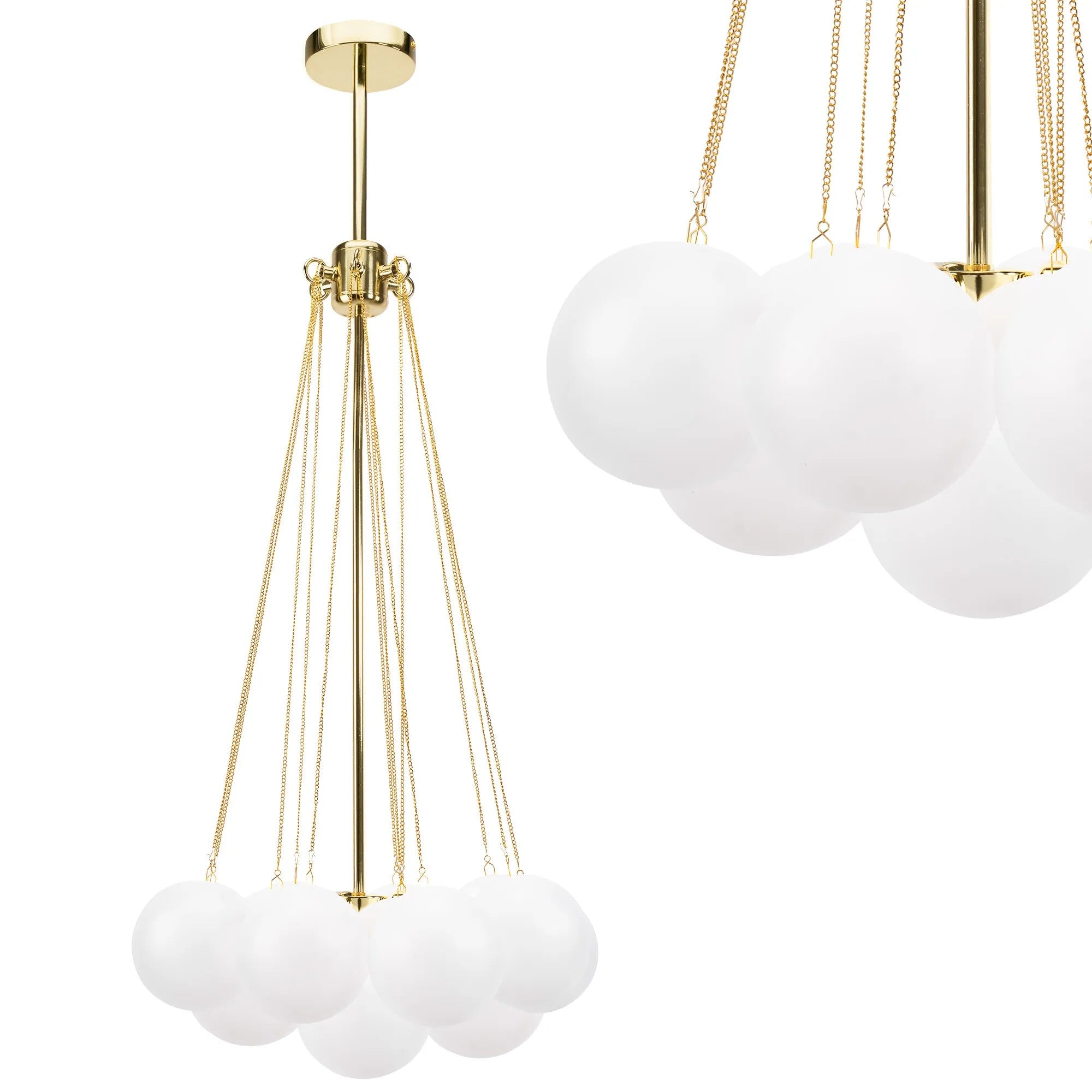 LAMPA SUFITOWA WISZĄCA APP1688-12CP Złota 1
