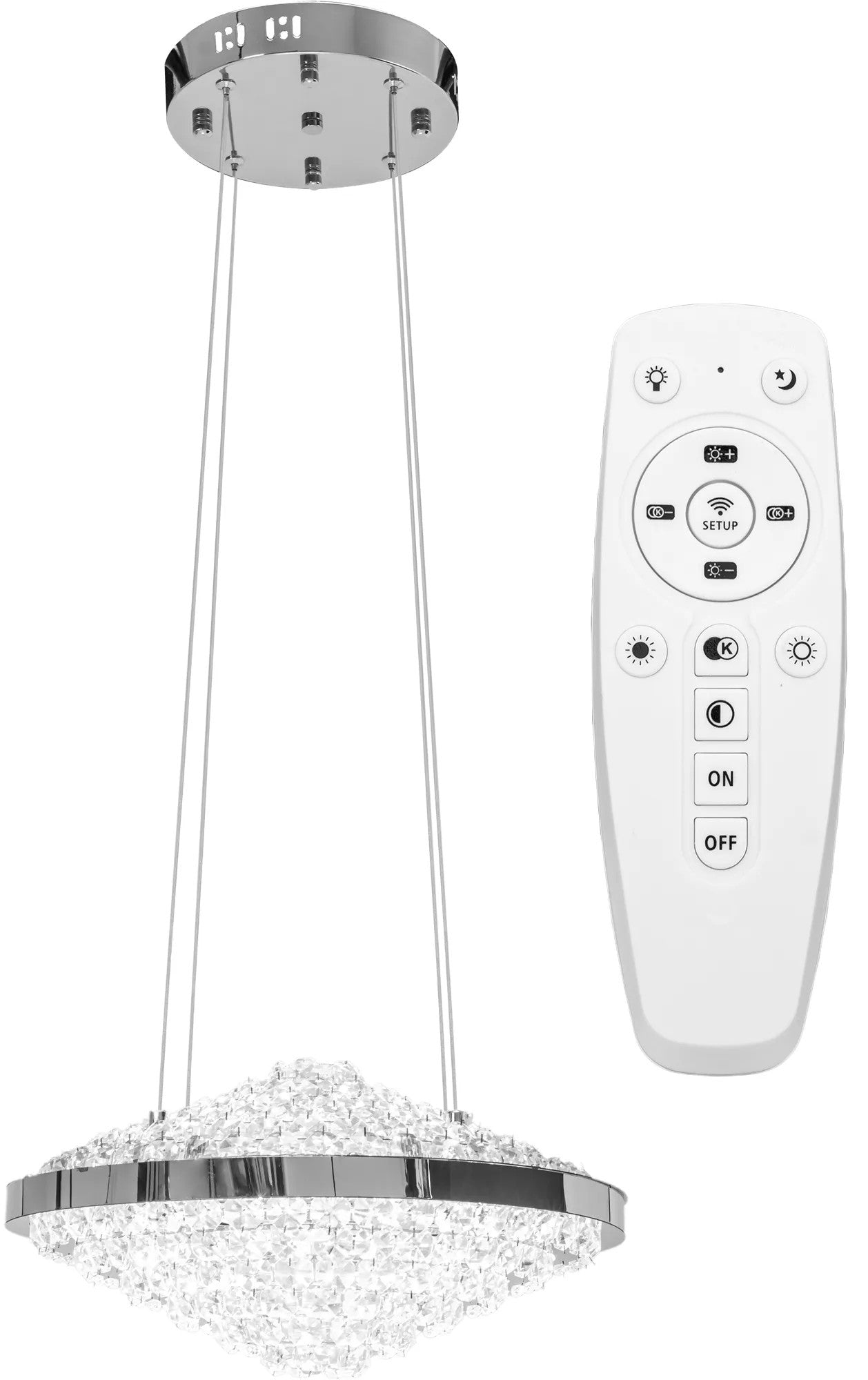 LAMPA KRYSZTAŁOWA WISZĄCA APP774-1CP 1