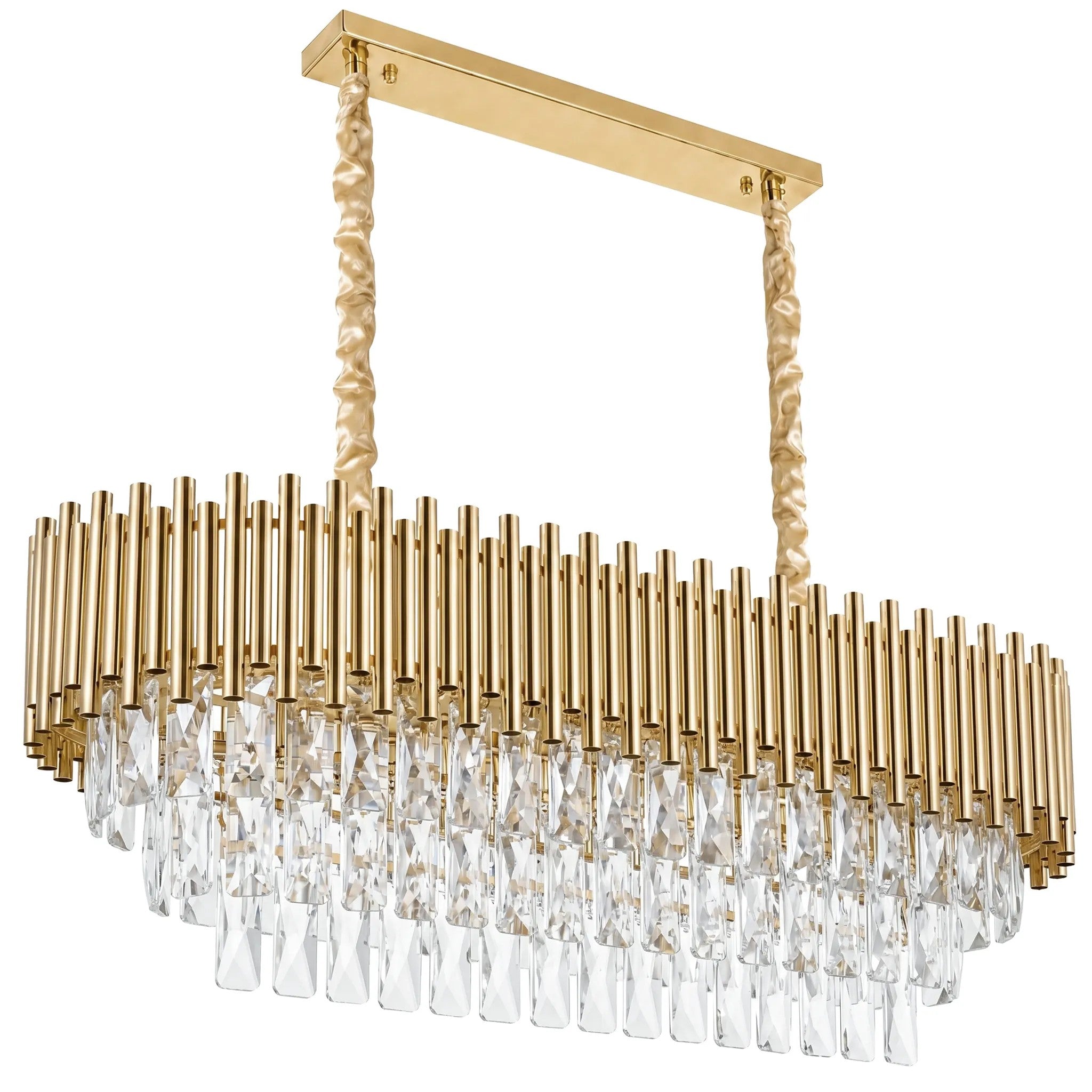 Lampa Wisząca Z Kryształami SWE105-CP Złota 1