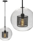 Lampa Wisząca Szklana Loft APP559-1CP 30cm Czarna 1