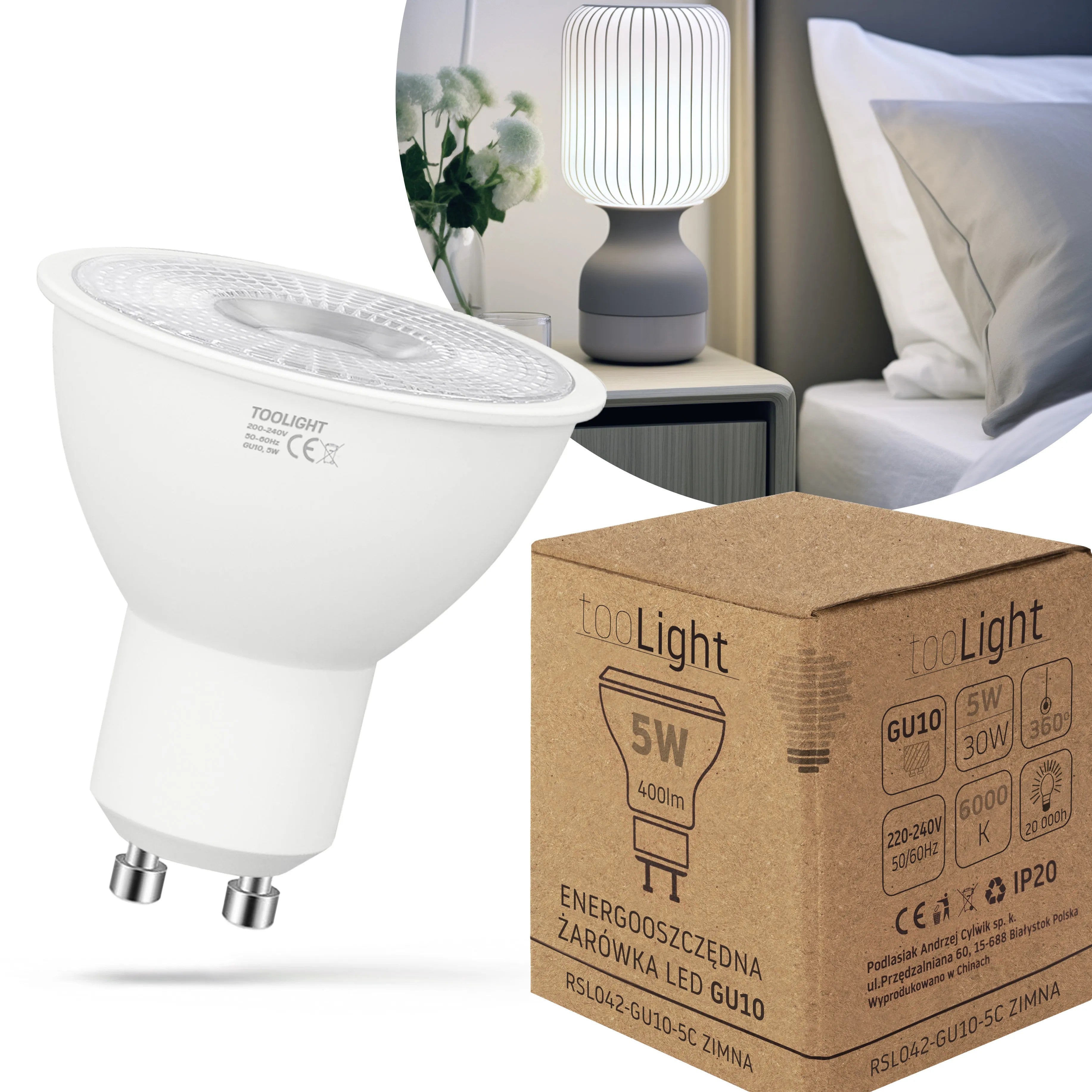 Żarówka LED Zimna GU10 5W RSL042 1
