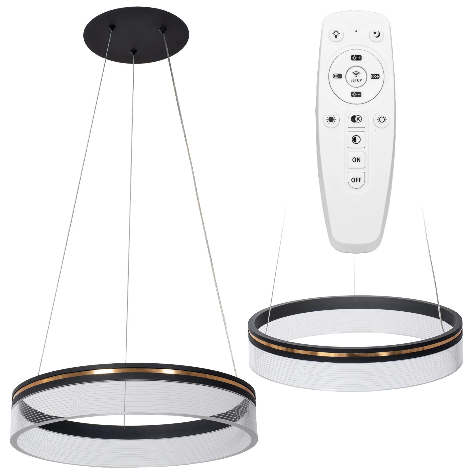 Lampa Wisząca LED APP1191-CP 40cm Czarna 1