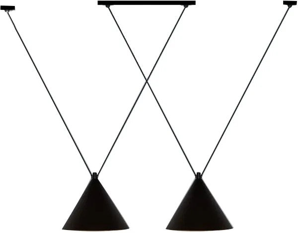 Lampa Sufitowa Wisząca W Stylu Loft APP548-2CP Czarna 1