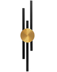 LAMPA ŚCIENNA KINKIET LED APP1437-W CZARNA/ZŁOTA 1