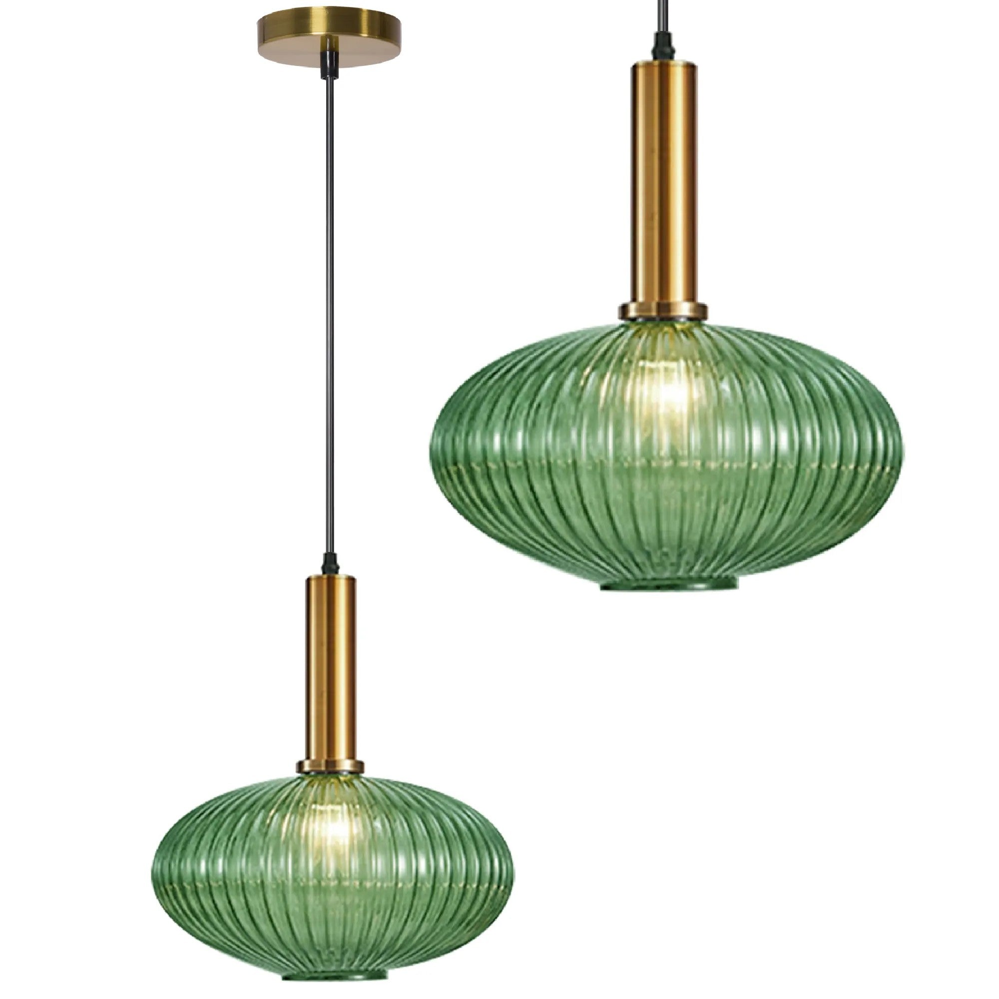 Lampa Sufitowa Wisząca Szklana APP465-1CP Zielona 1