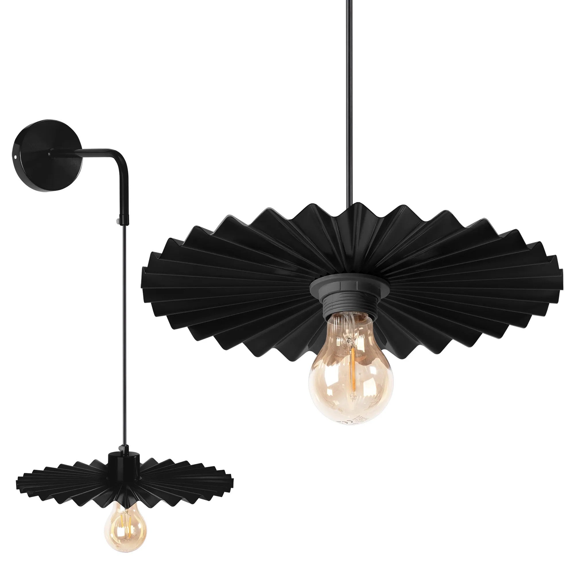 LAMPA ŚCIENNA KINKIET APP1355-1W Czarny 30 Cm 1