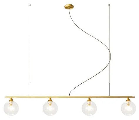 Lampa Wisząca Szklane Kule 4 Szt APP675-4CP Złota 1