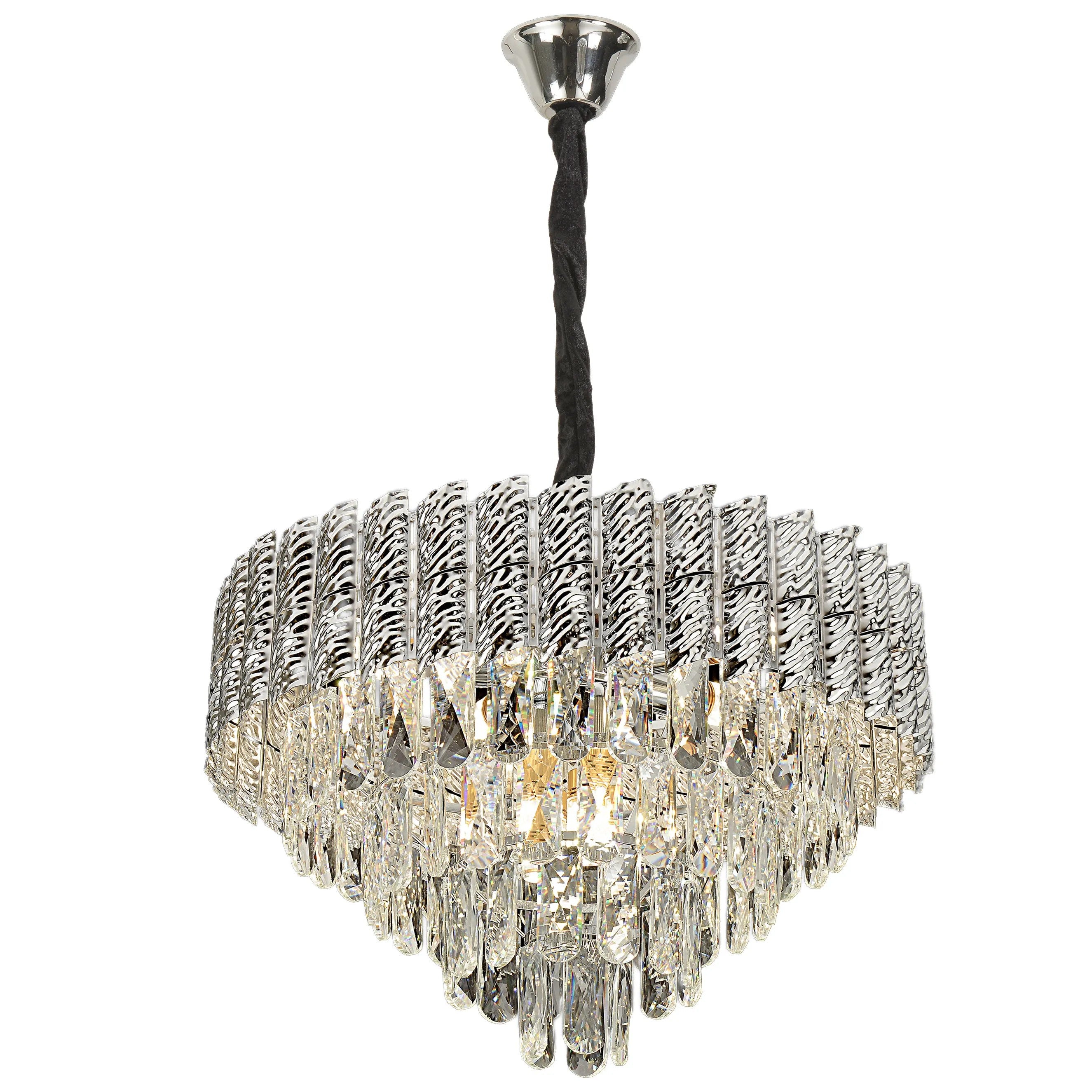 Lampa Wisząca Z Kryształami G055-CP 50cm Chrom 1