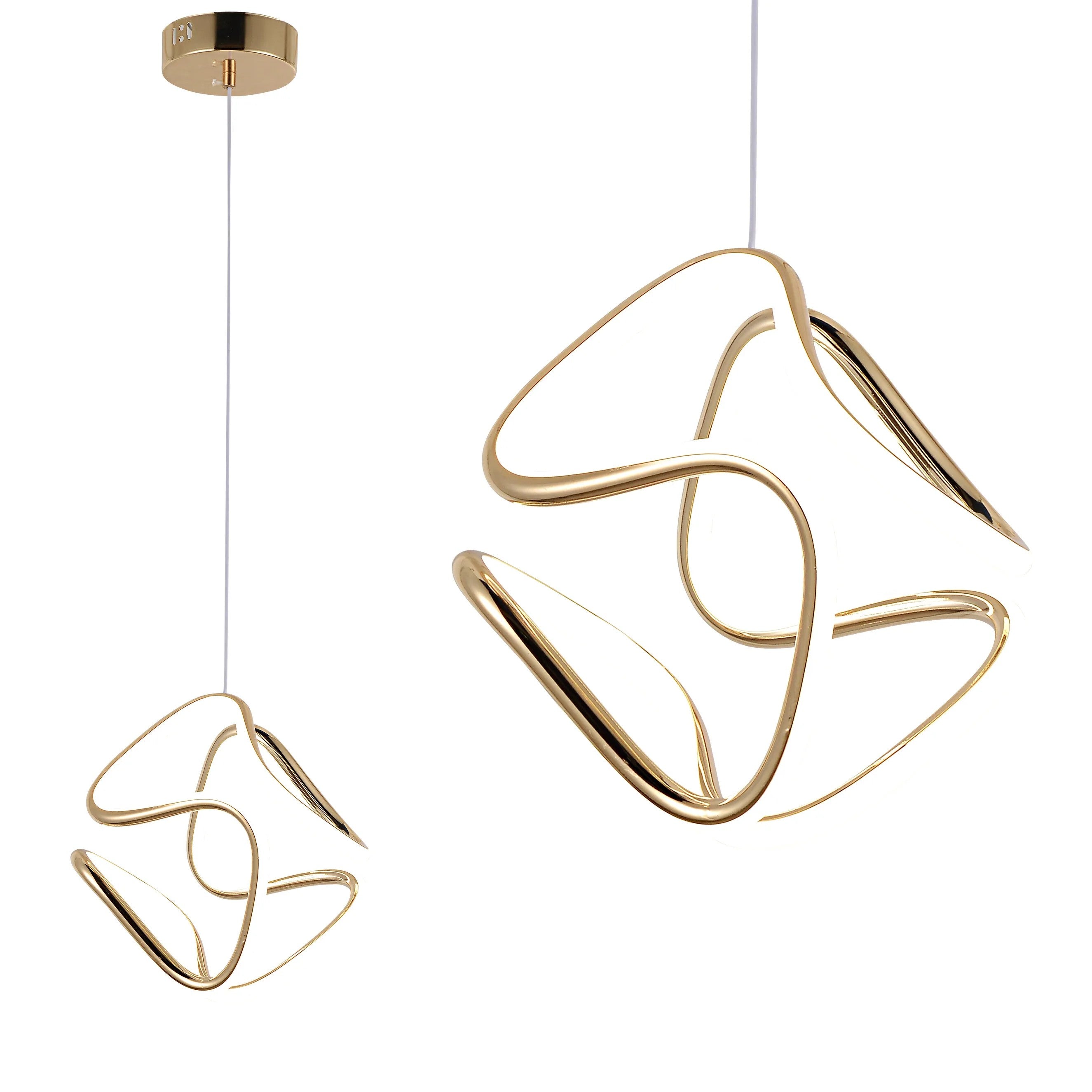LAMPA WISZĄCA LED G067-CP ZŁOTA 1