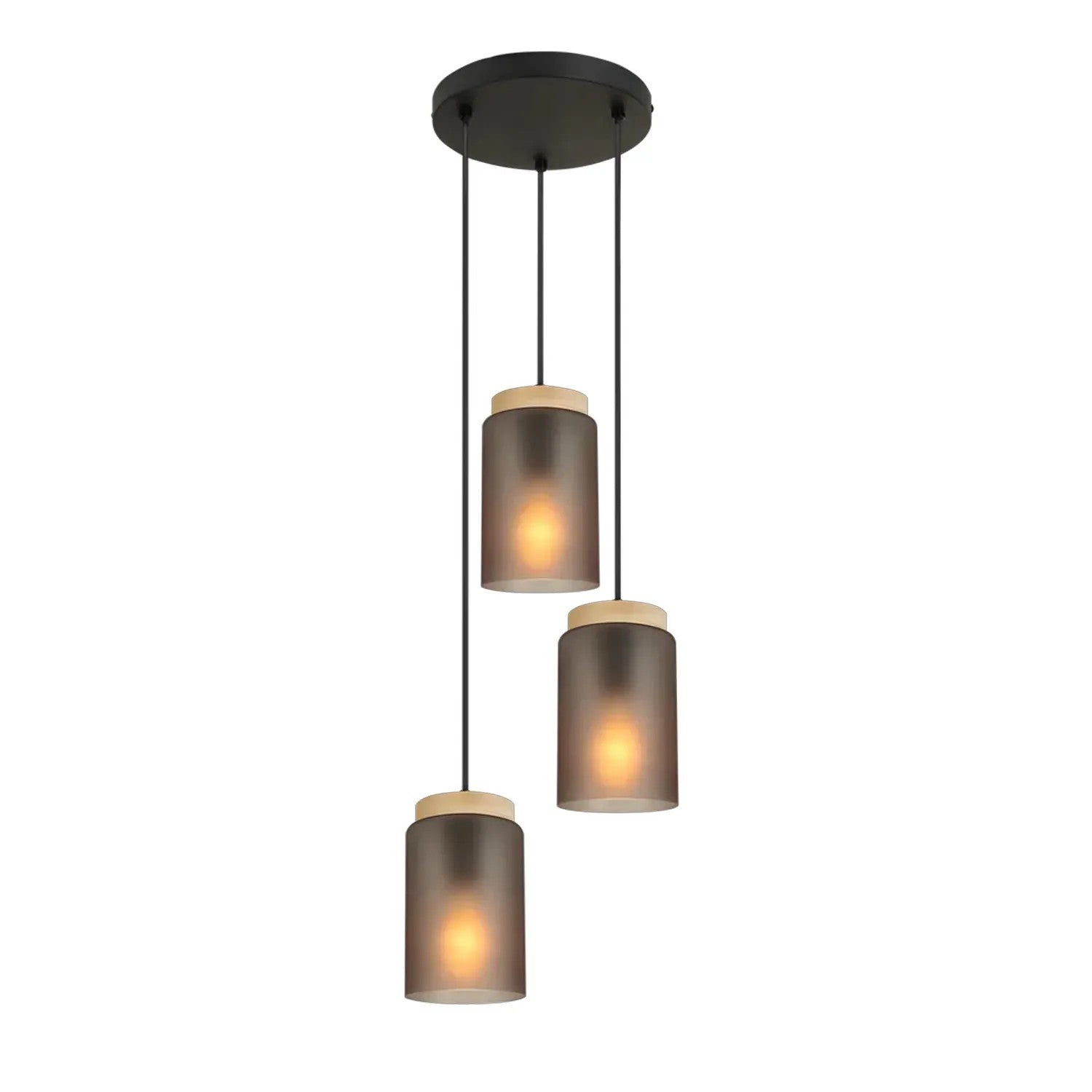 LAMPA SUFITOWA WISZĄCA APP1811-3CPR Frosted Grey 1