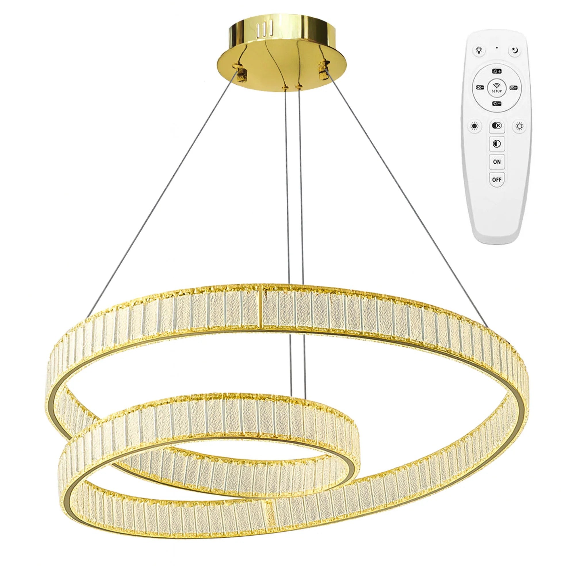 LAMPA SUFITOWA WISZĄCA LED APP1767-CP ZŁOTA 1