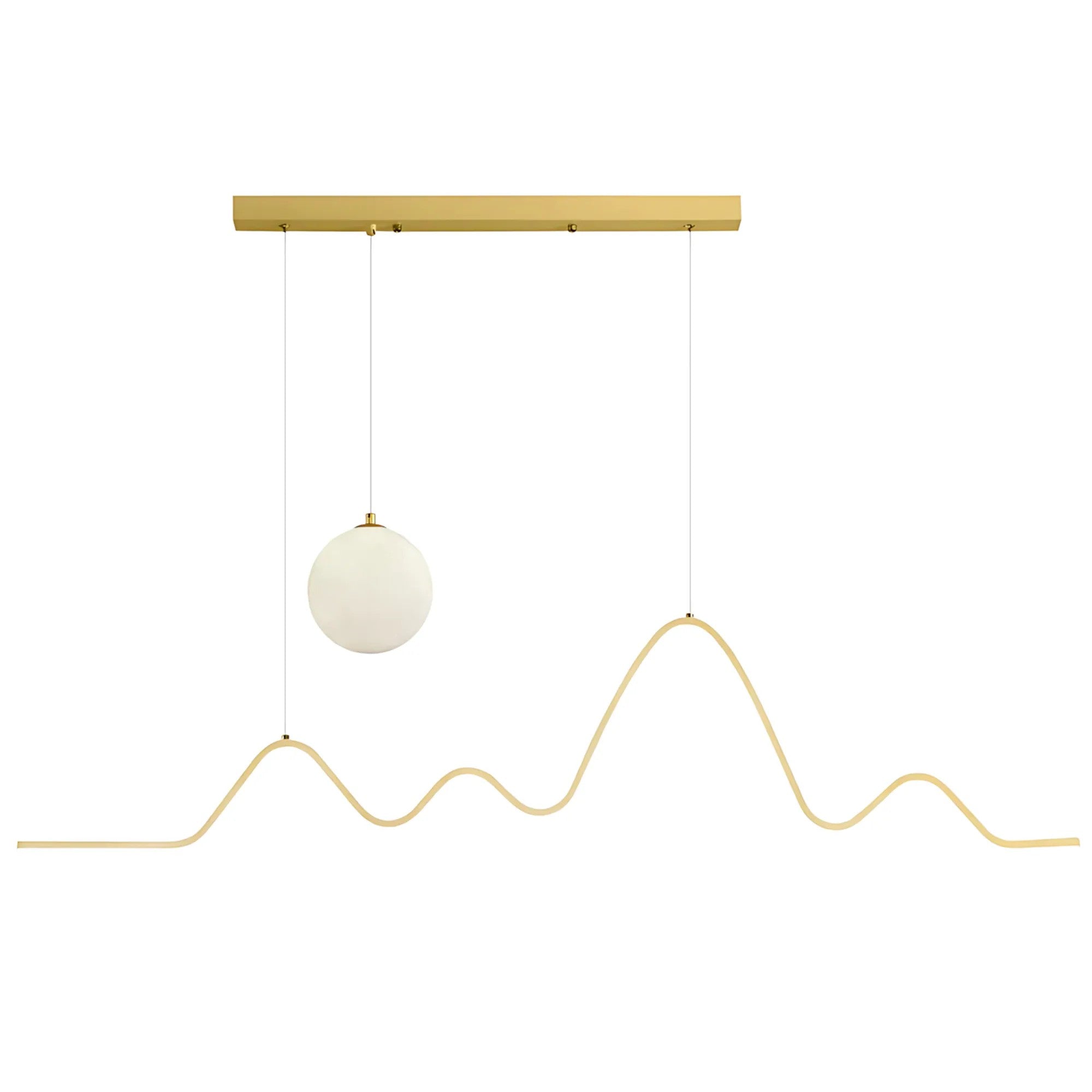 Lampa WISZĄCA LED LHJ034-CP 120 Cm ZŁOTA SZCZOTKOWANA 1