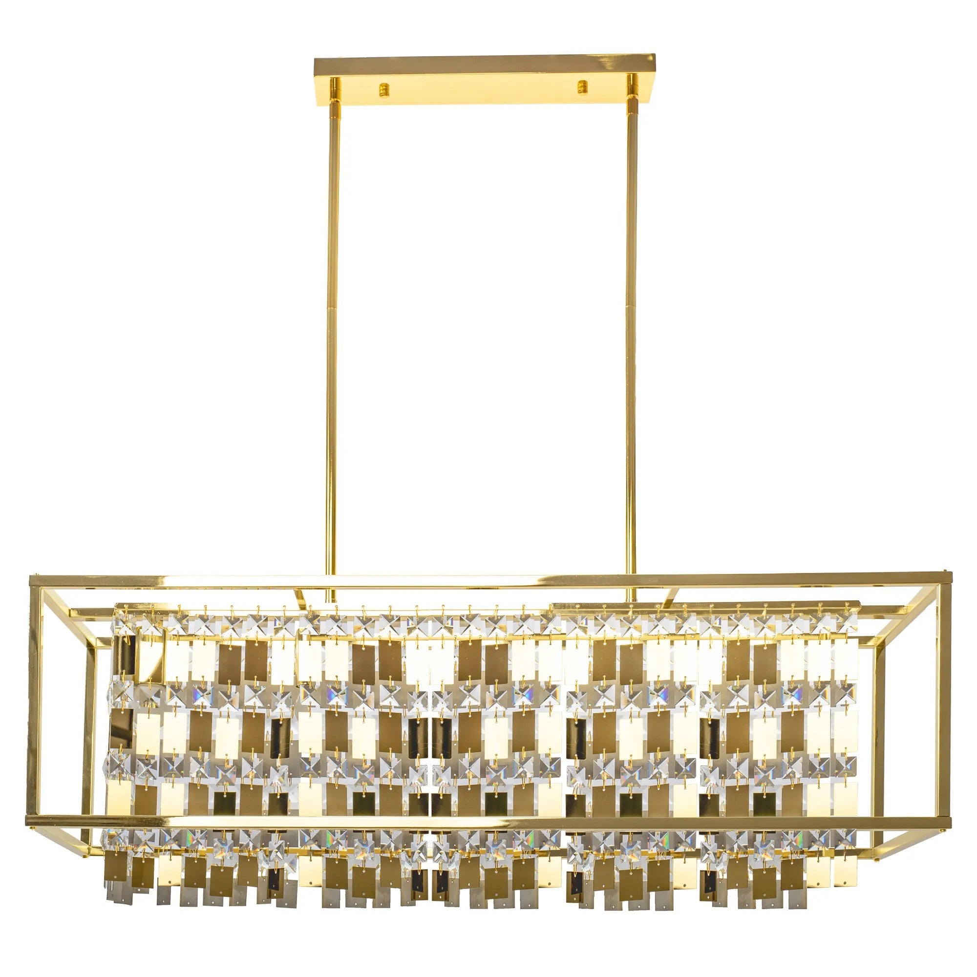 LAMPA KRYSZTAŁOWA WISZĄCA APP1113-4CP ZŁOTA 1