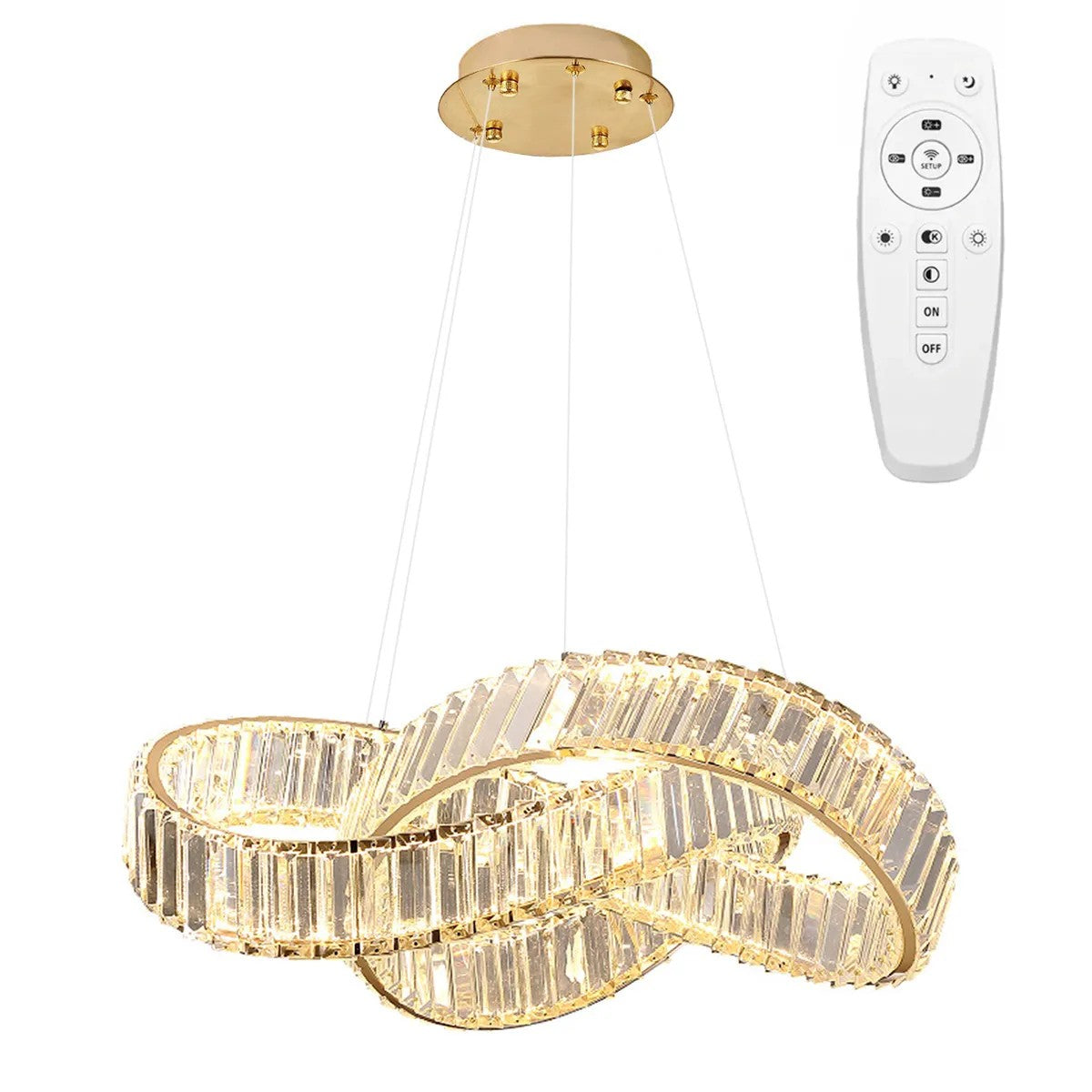 LAMPA SUFITOWA WISZĄCA LED APP1538-CP GOLD 1