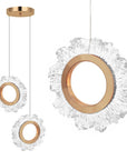 LAMPA SUFITOWA WISZĄCA LED LHJ103-2CP ZŁOTA 1