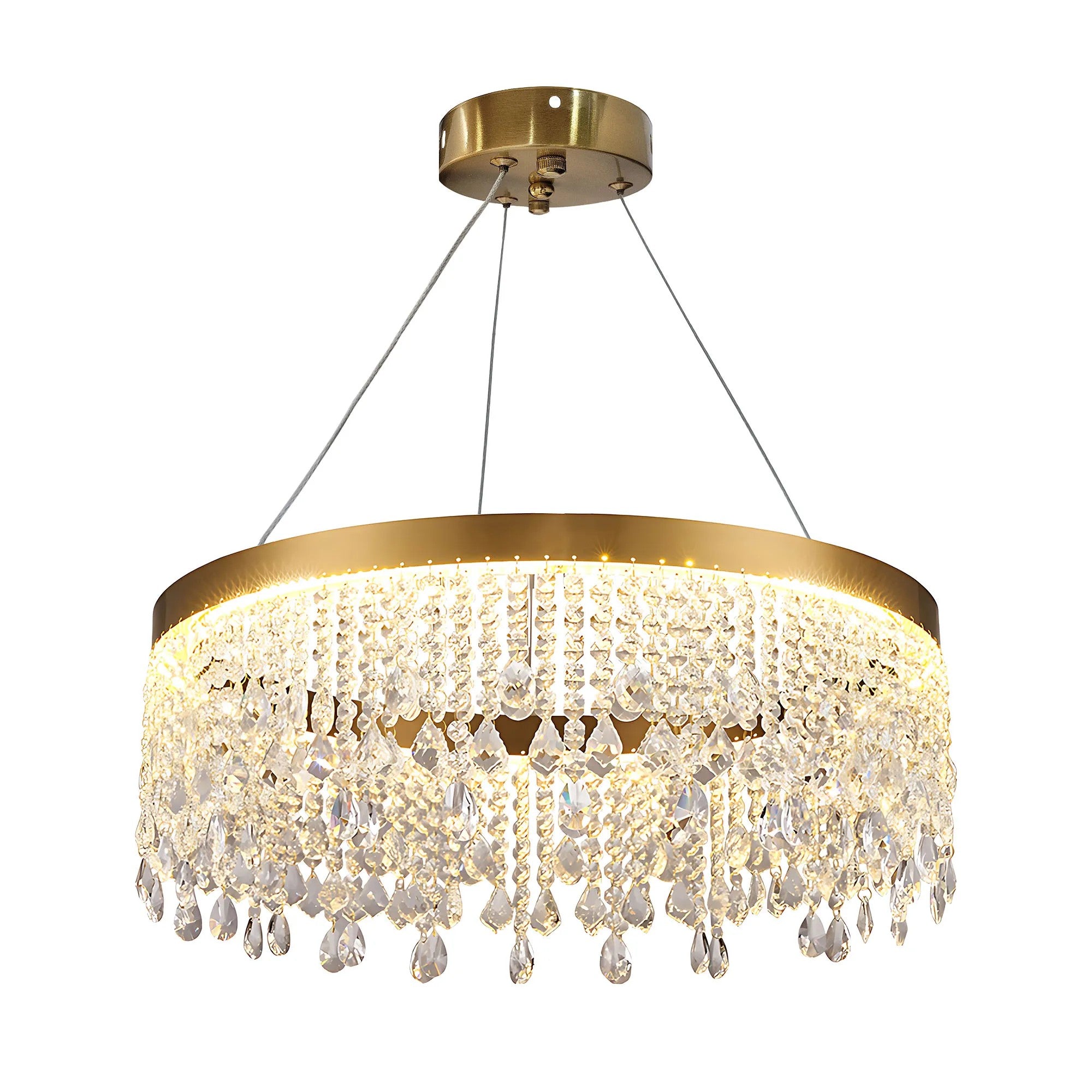 LAMPA SUFITOWA WISZĄCA LED APP1731-1CP Złota 60cm 1