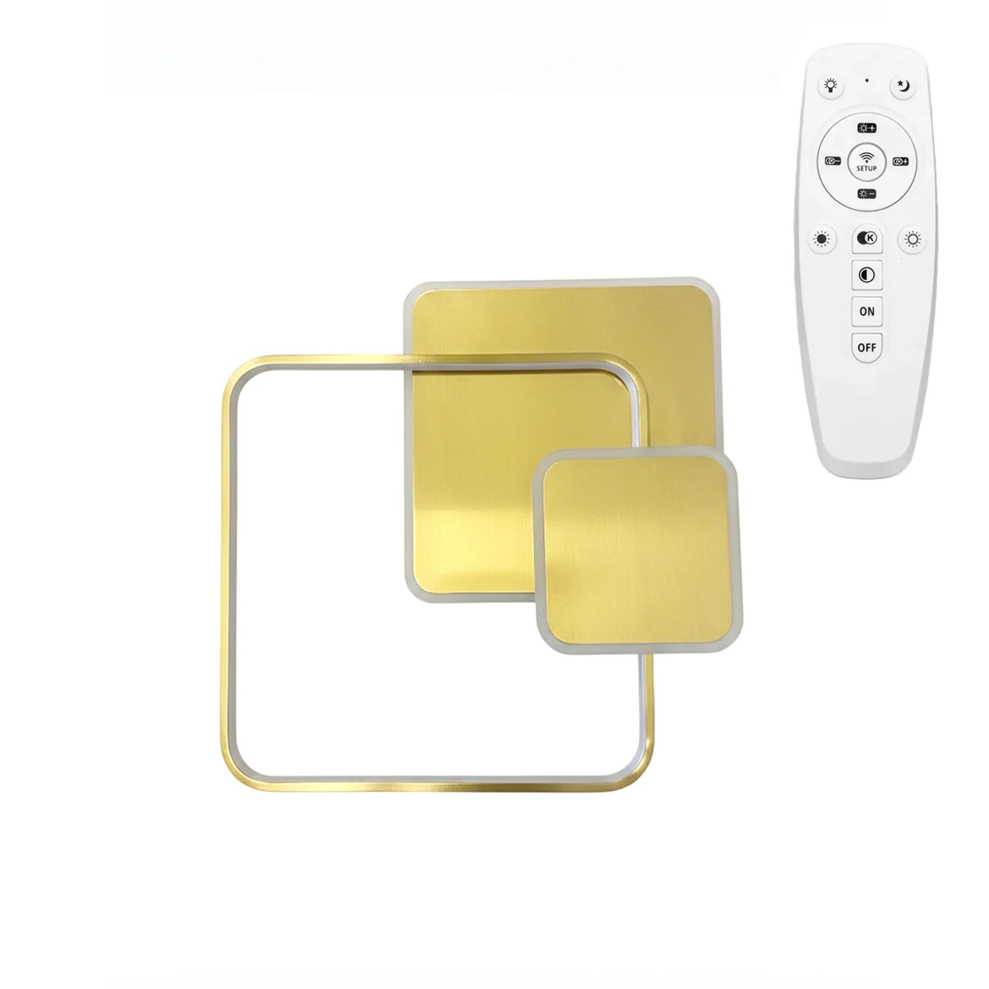 Lampa Sufitowa APP1714-C Plafon LED Złota Szczotkowana + Pilot 1