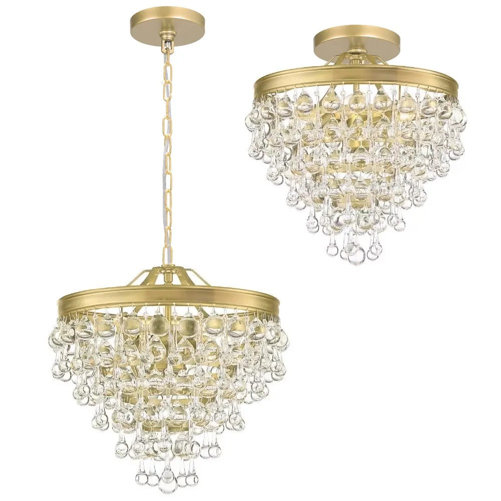 Lampa Kryształowa Wisząca APP1621-3CP Gold 1