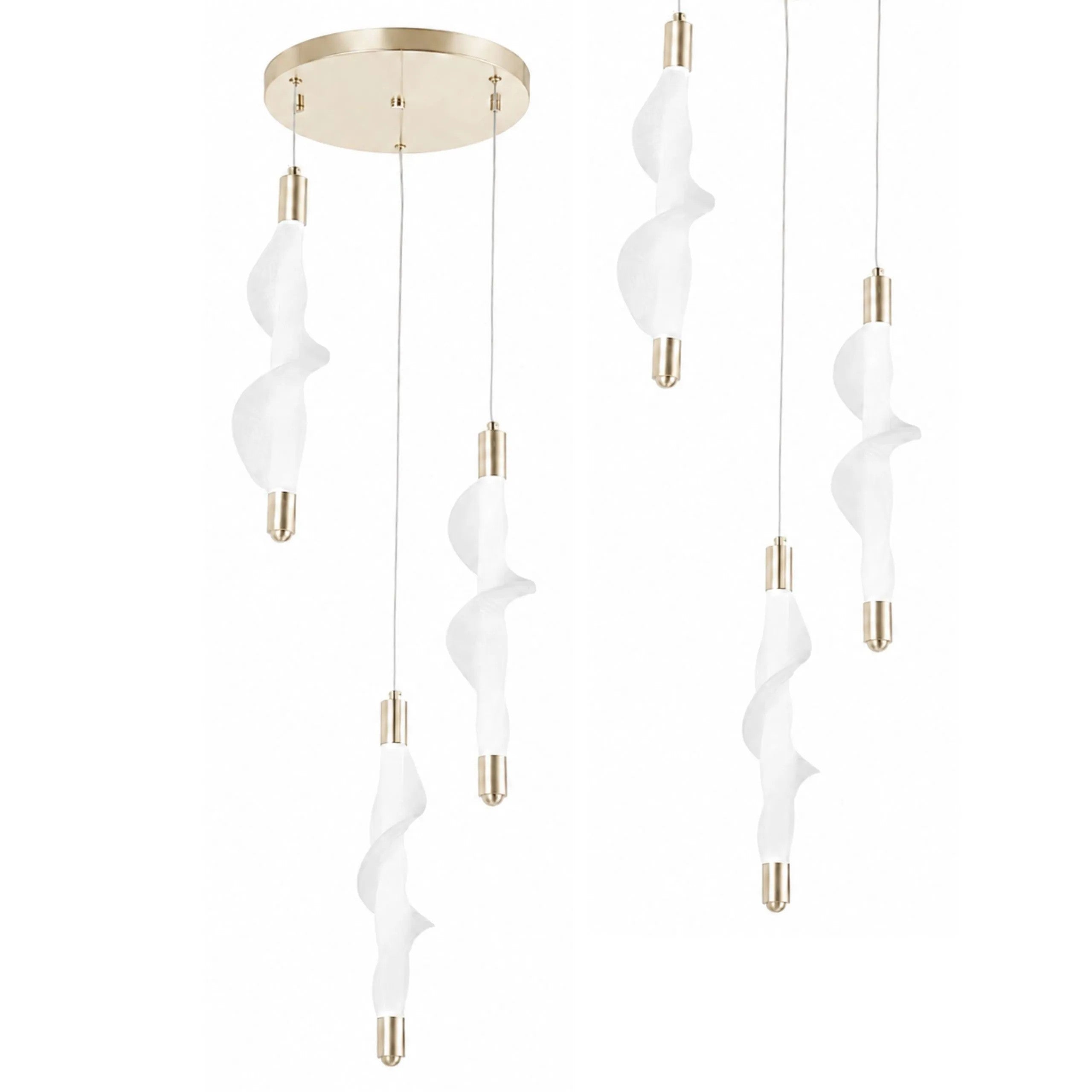 LAMPA WISZĄCA LED G009-3CPR BIAŁY/ZŁOTY 1