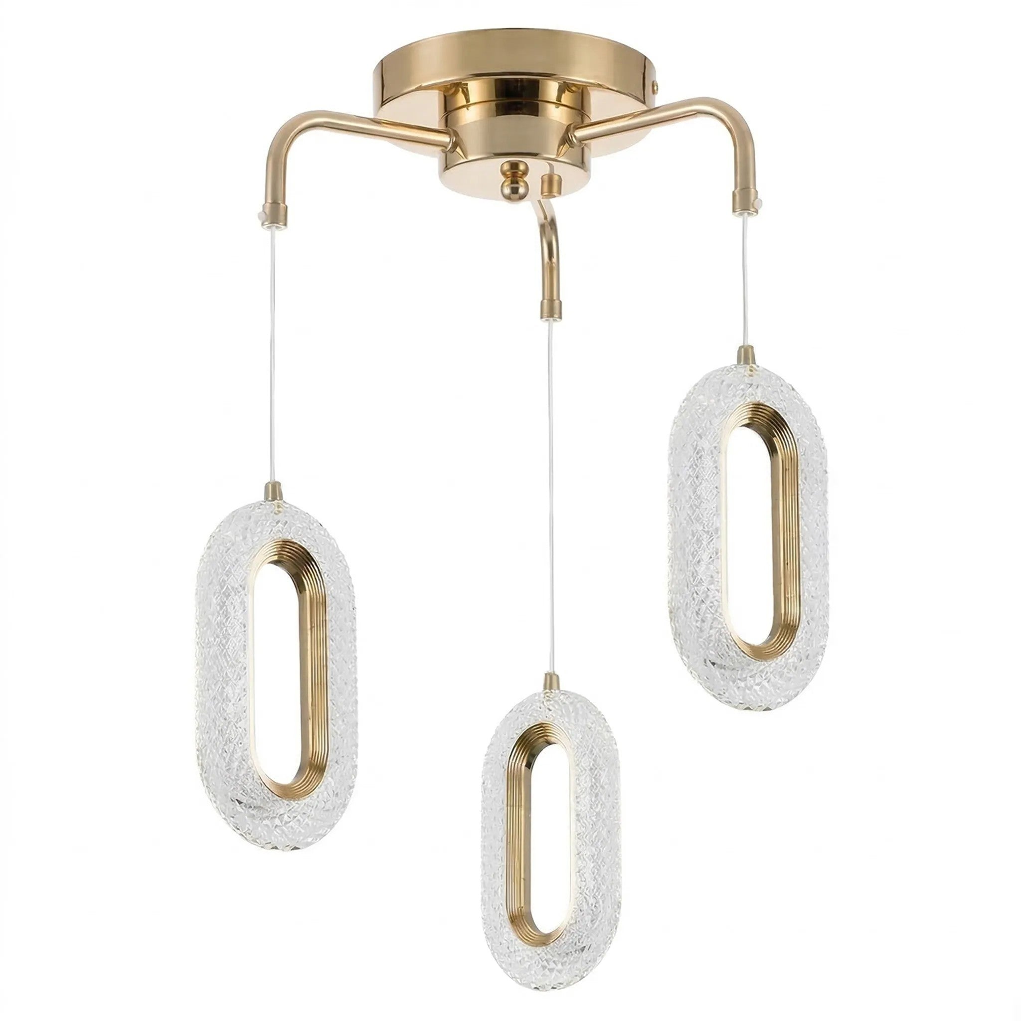 LAMPA SUFITOWA WISZĄCA LED G173-3CP ZŁOTA 1