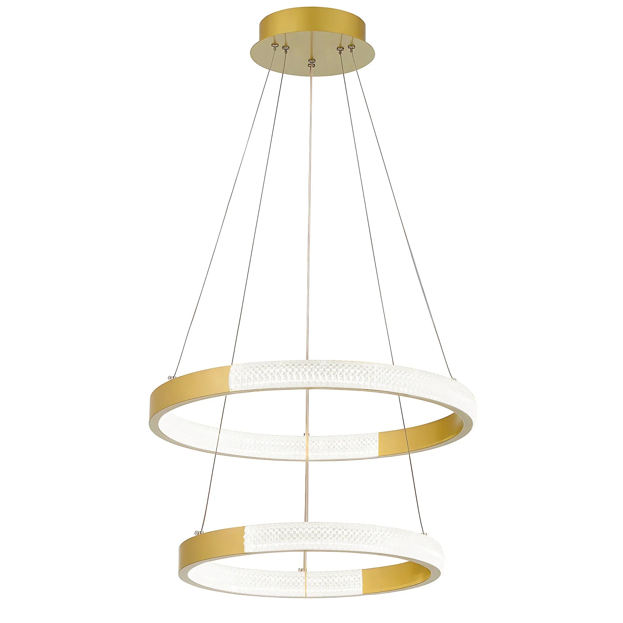 LAMPA SUFITOWA WISZĄCA KRYSZTAŁOWA LED LHJ044-CP2 ZŁOTA 1