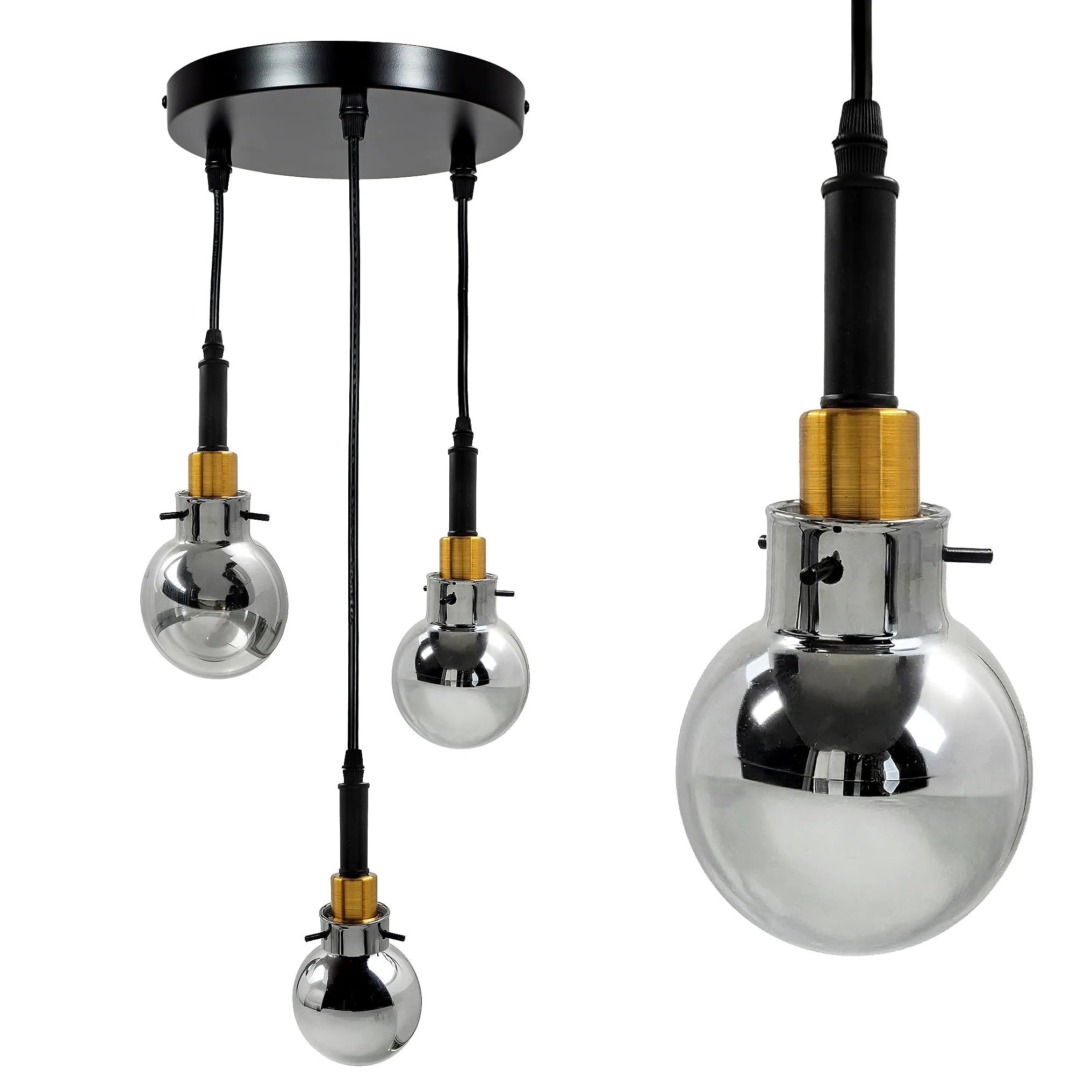Lampa Wisząca APP1125-3CP Black Gold 1