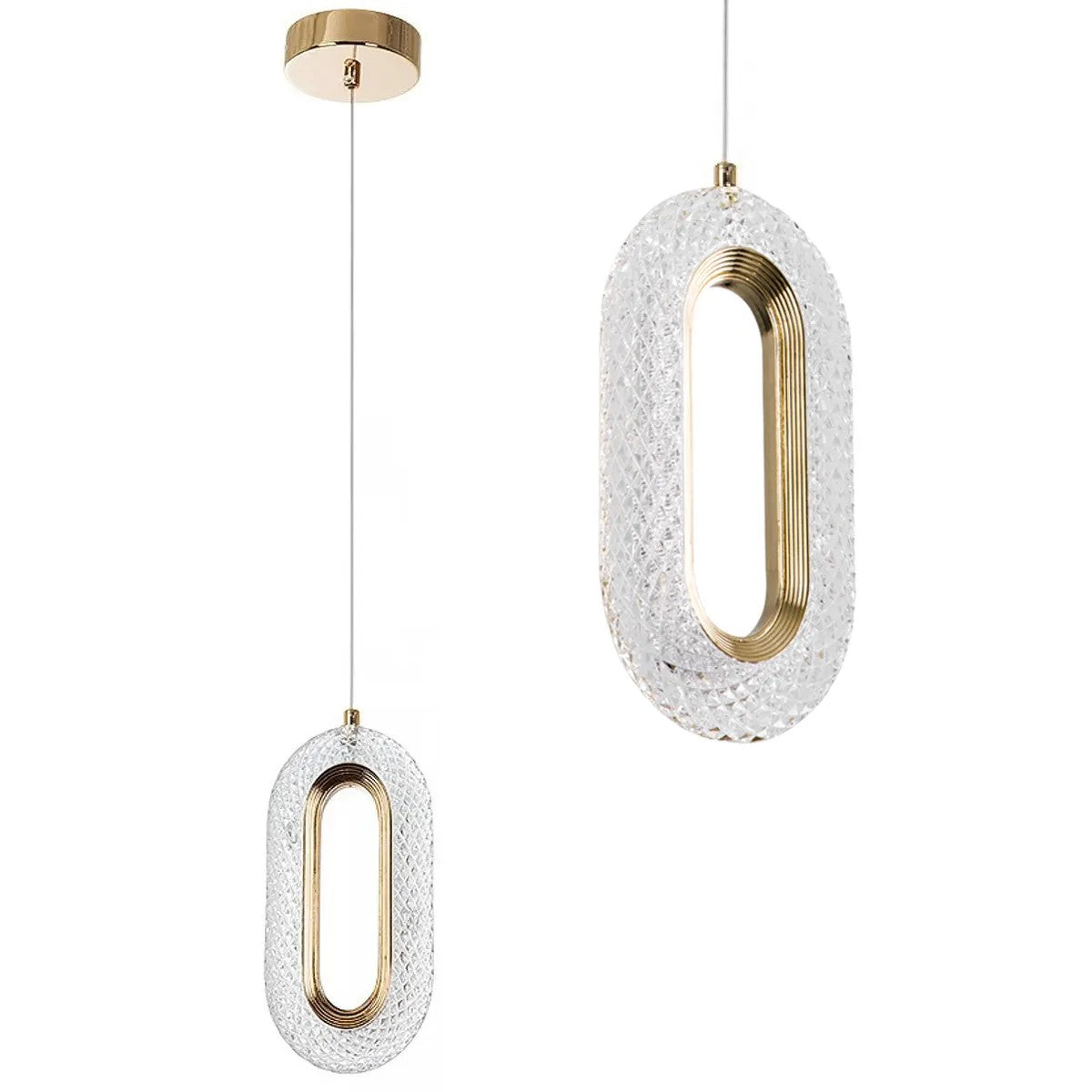 LAMPA WISZĄCA KRYSZTAŁOWA LED G113-1CP Złota 1