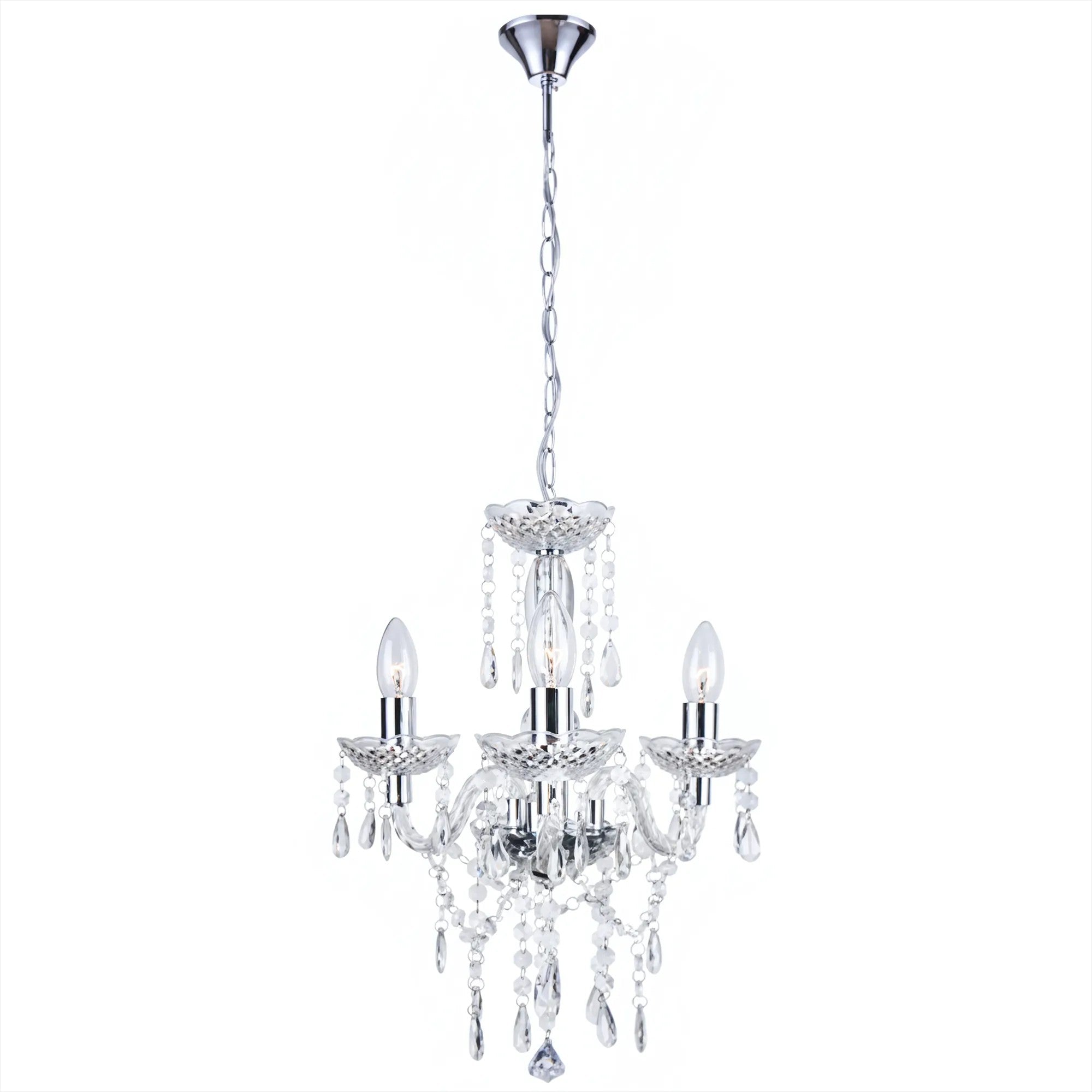 LAMPA SUFITOWA WISZĄCA EBT006-3CP TRANSPARENT 1