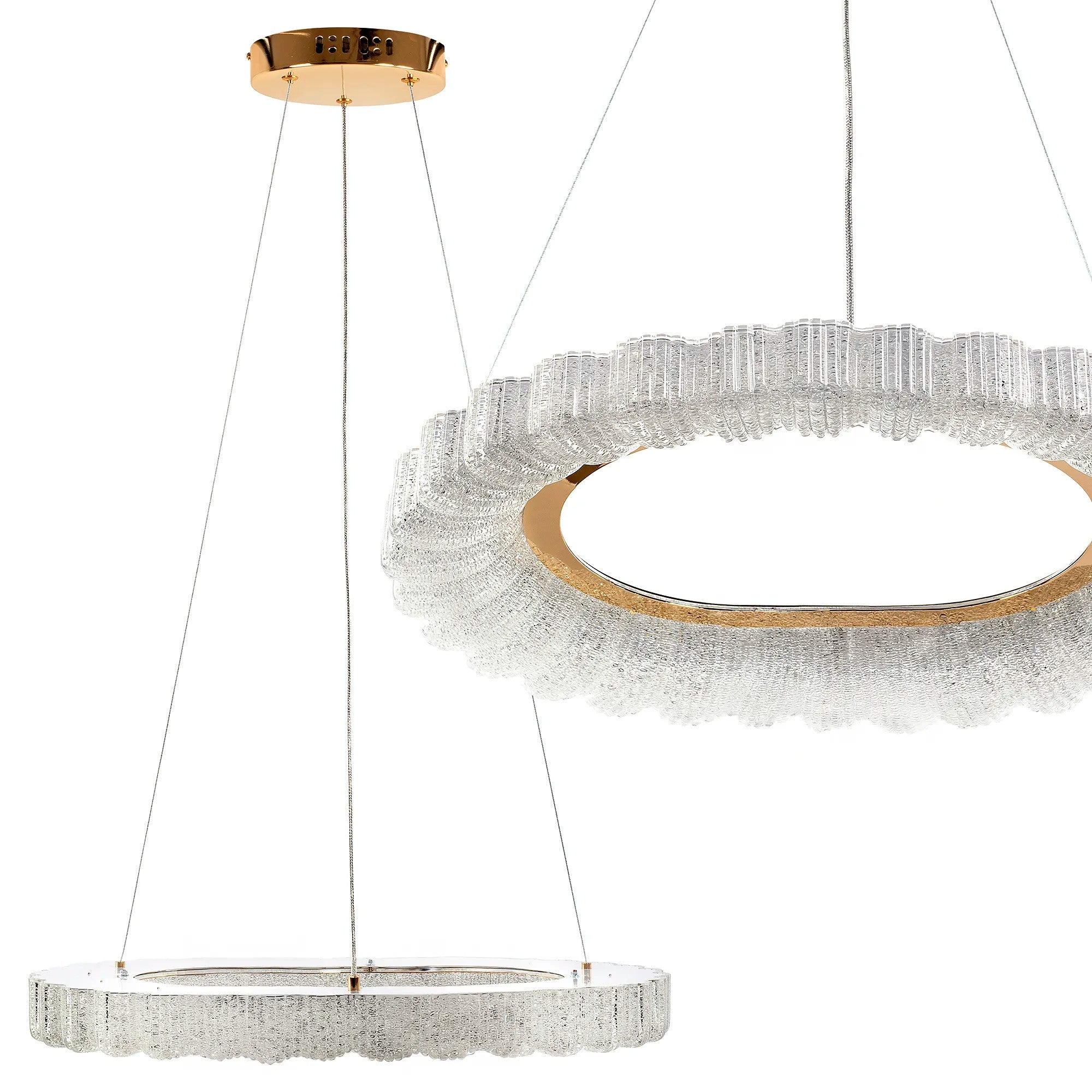 LAMPA WISZĄCA LED MS019-CP Różowe Złoto 60cm 1