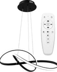 Lampa Sufitowa Wisząca Ring Nowoczesna LED + Pilot APP395-CP Czarna 1