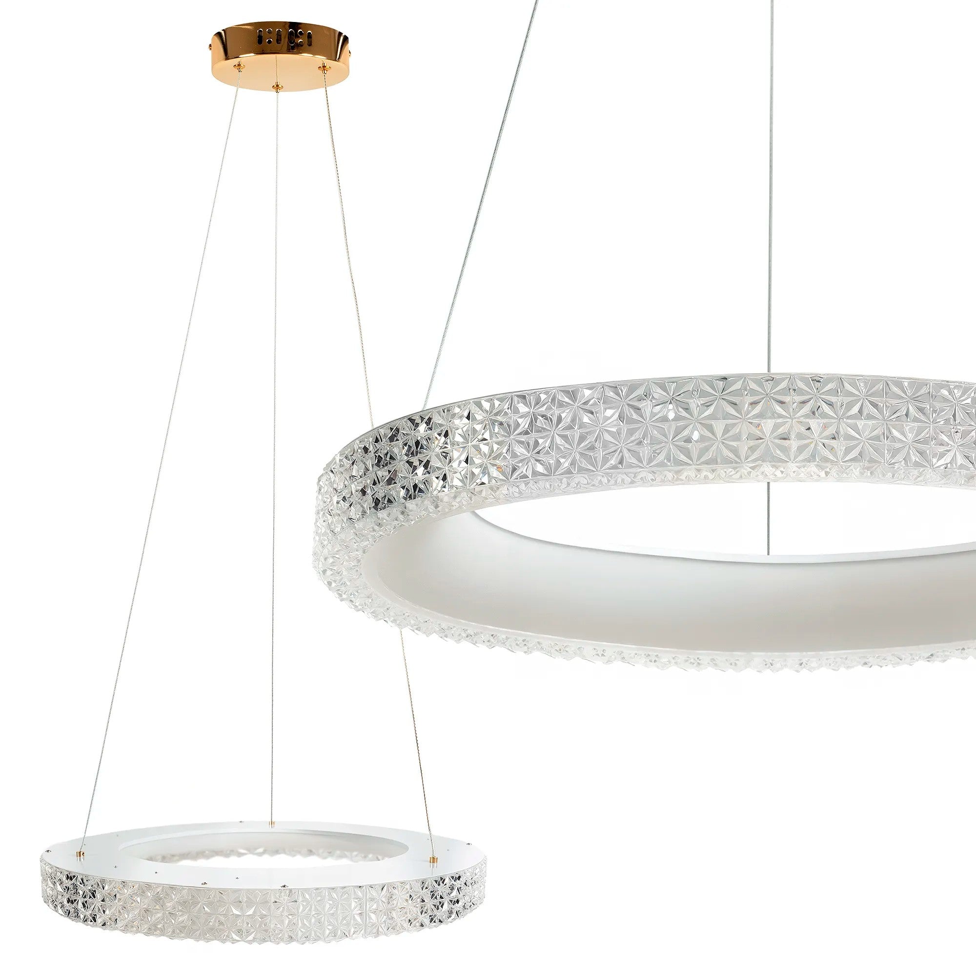 LAMPA WISZĄCA LED MS002-CP Różowe Złoto 60cm 1