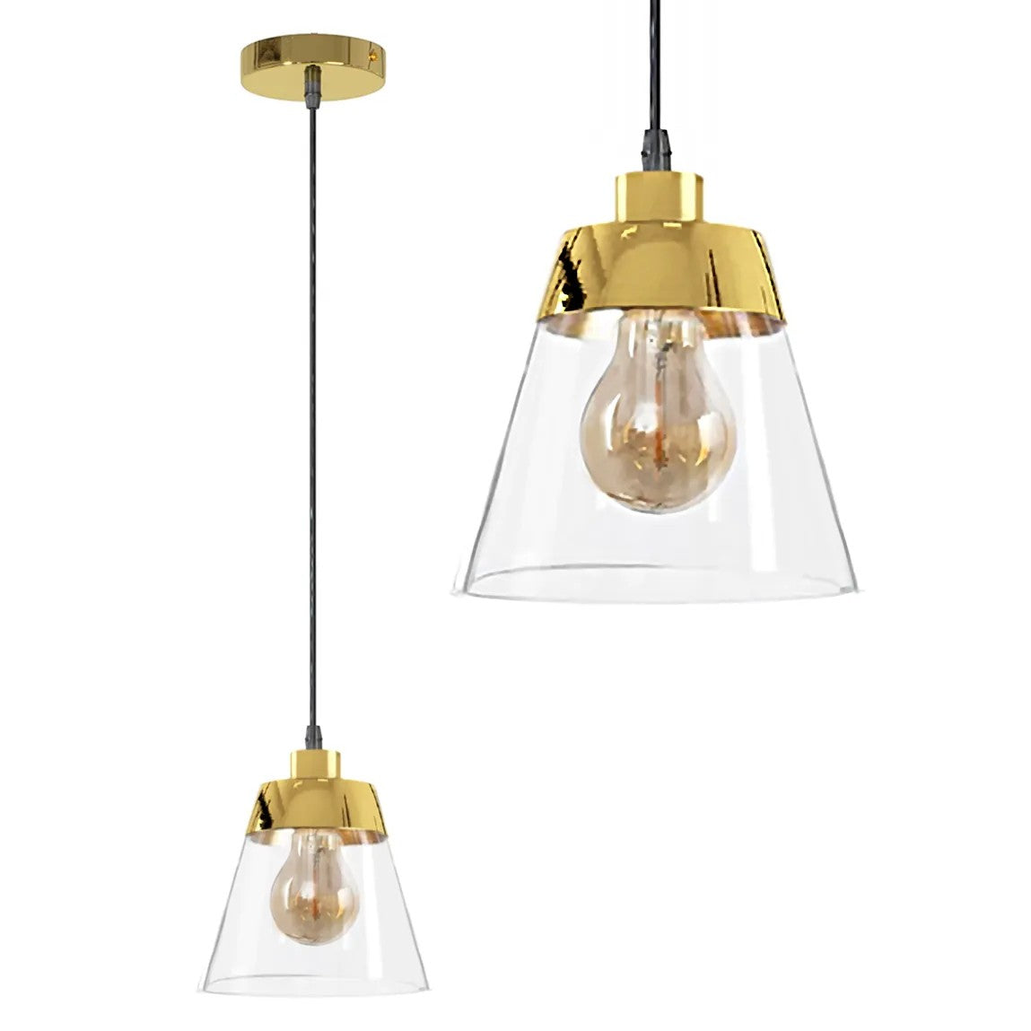 Lampa Wisząca APP895-1CP Złota 1