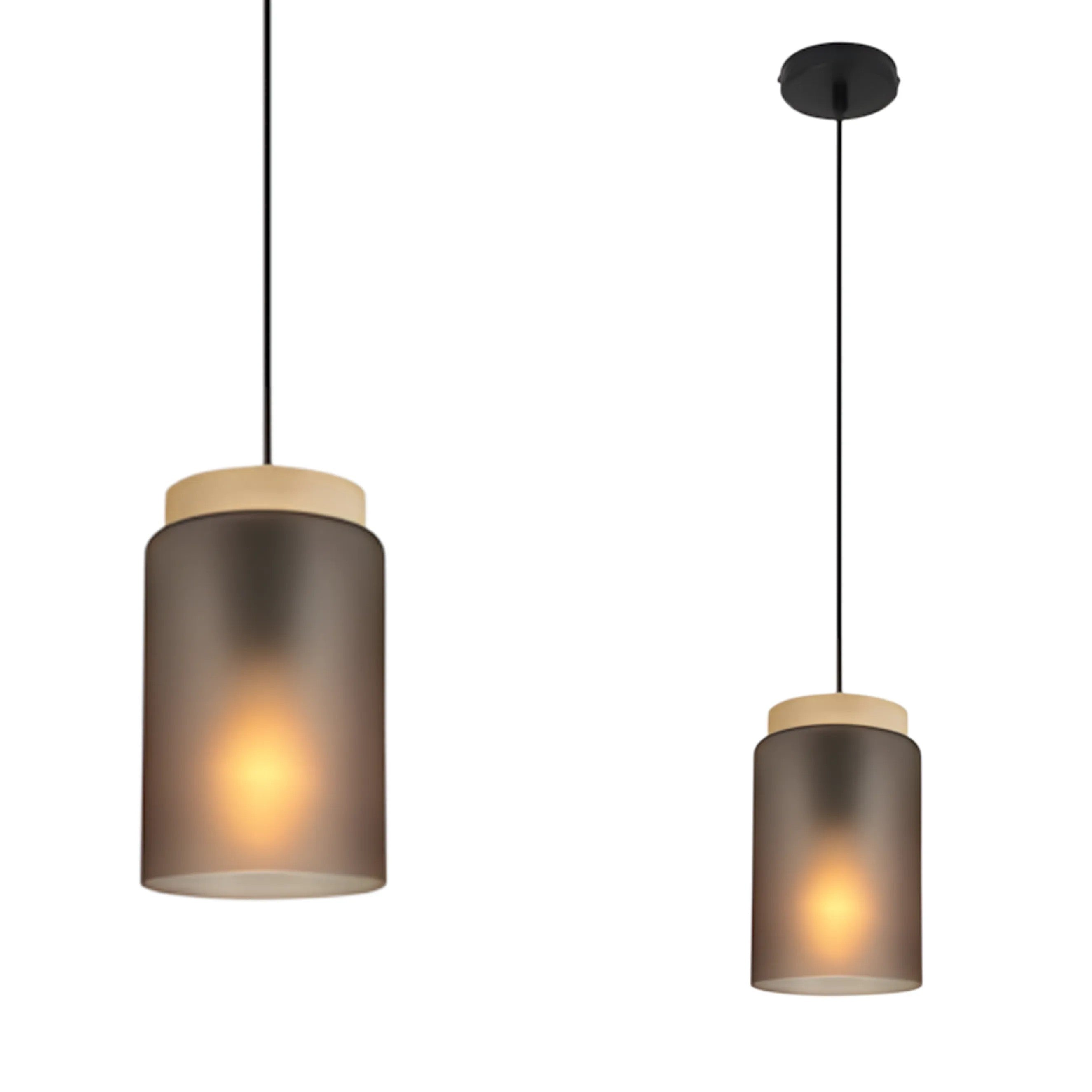 LAMPA SUFITOWA WISZĄCA APP1810-1CP Frosted Grey 1