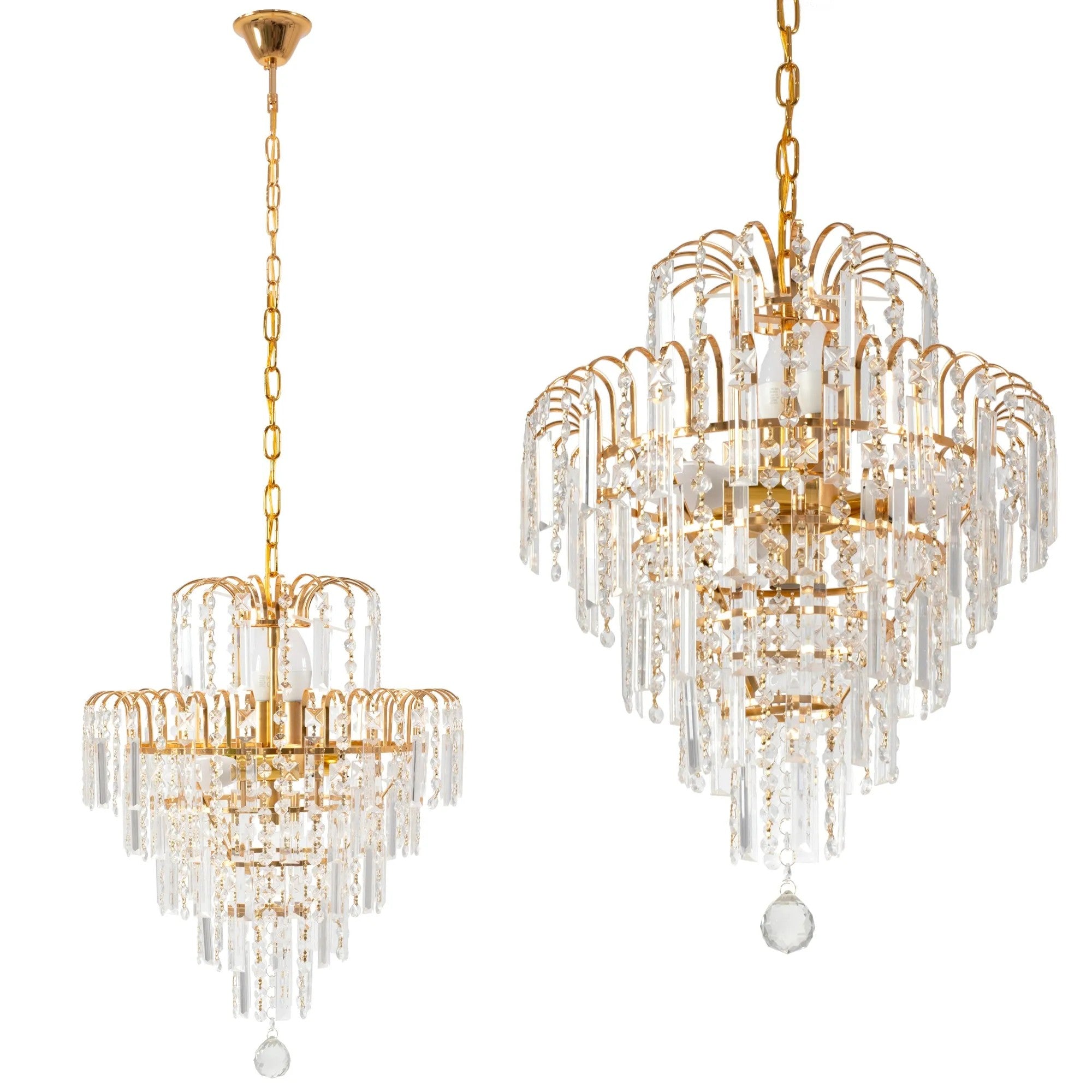 KRYSZTAŁOWA LAMPA SUFITOWA 312358 Złota 1