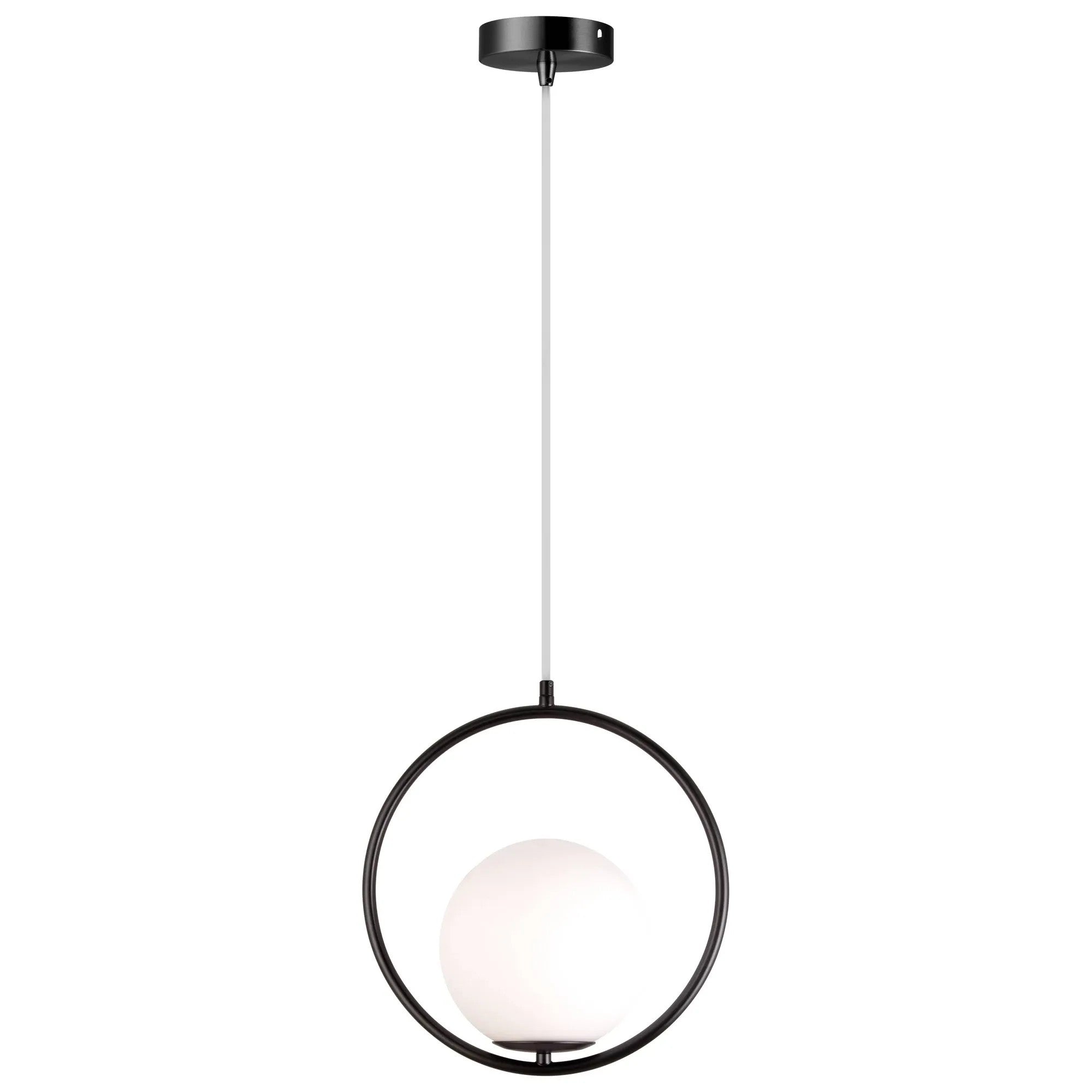 Lampa Sufitowa Wisząca Szklana Kula G110-1W Czarna 1