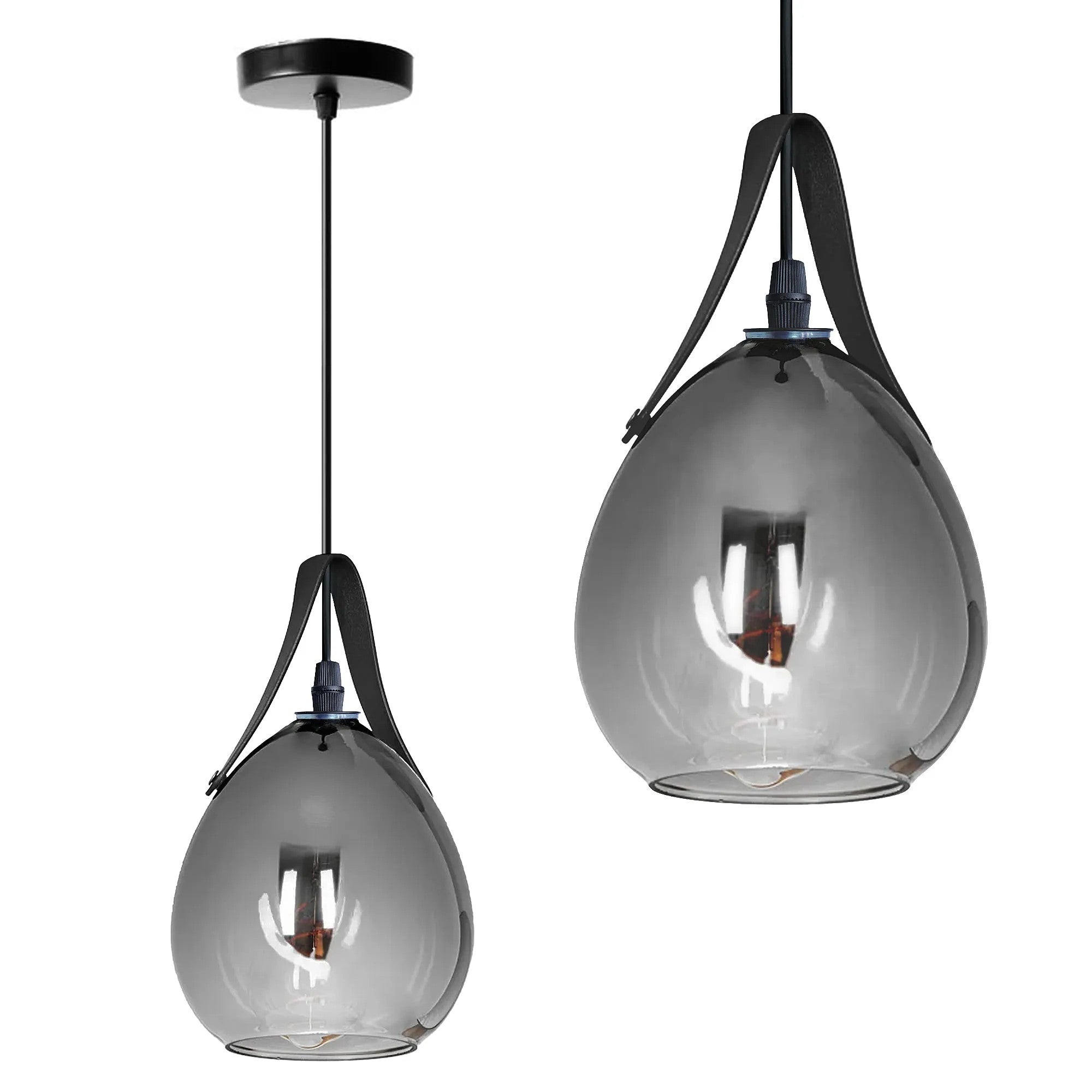 Lampa Wisząca APP1774-1CP BLACK GREY 1