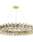 Lampa Wisząca Z Kryształami SWE094-CP 60cm Złota 1