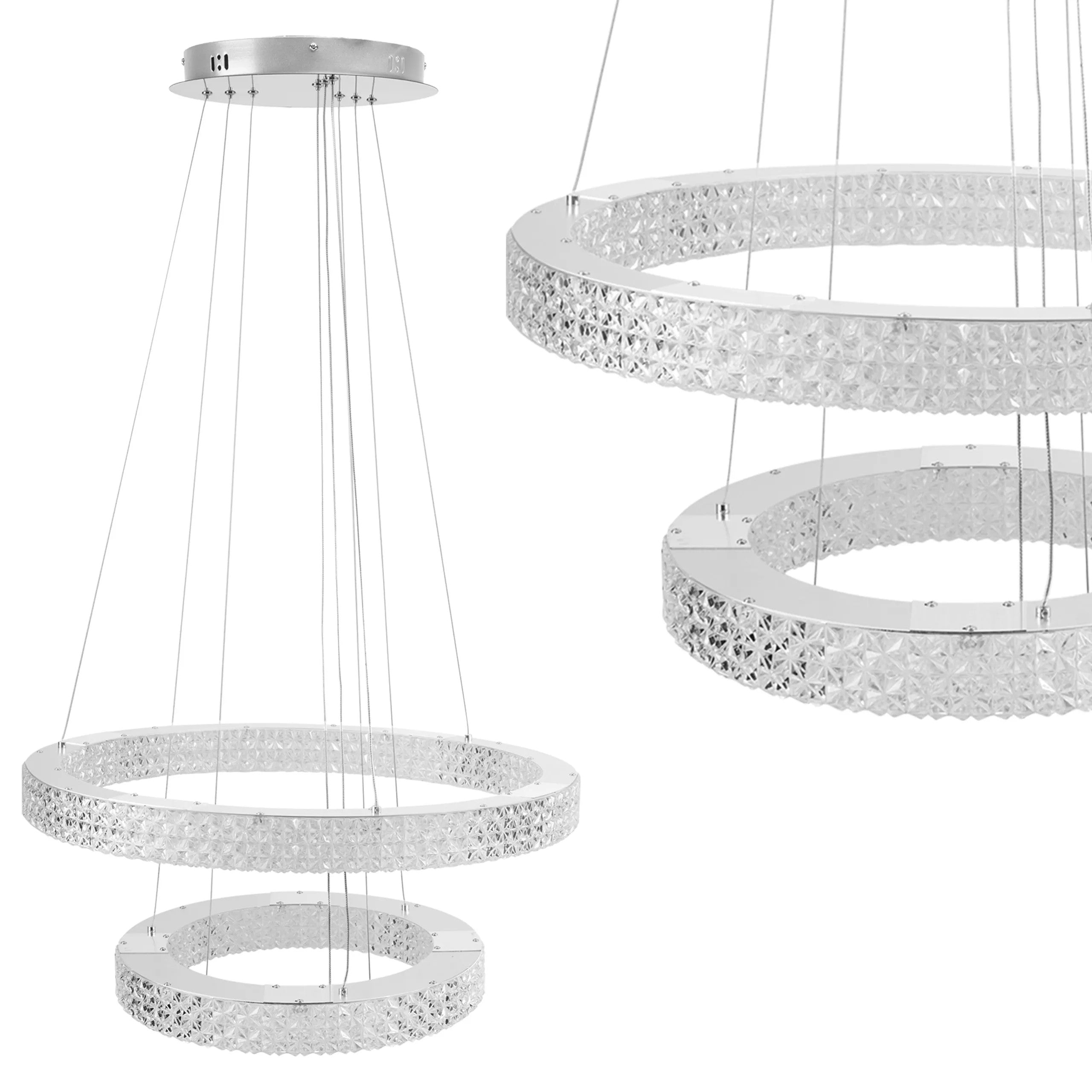 LAMPA WISZĄCA LED KRYSZTAŁOWA MS007-CP Chrom 1
