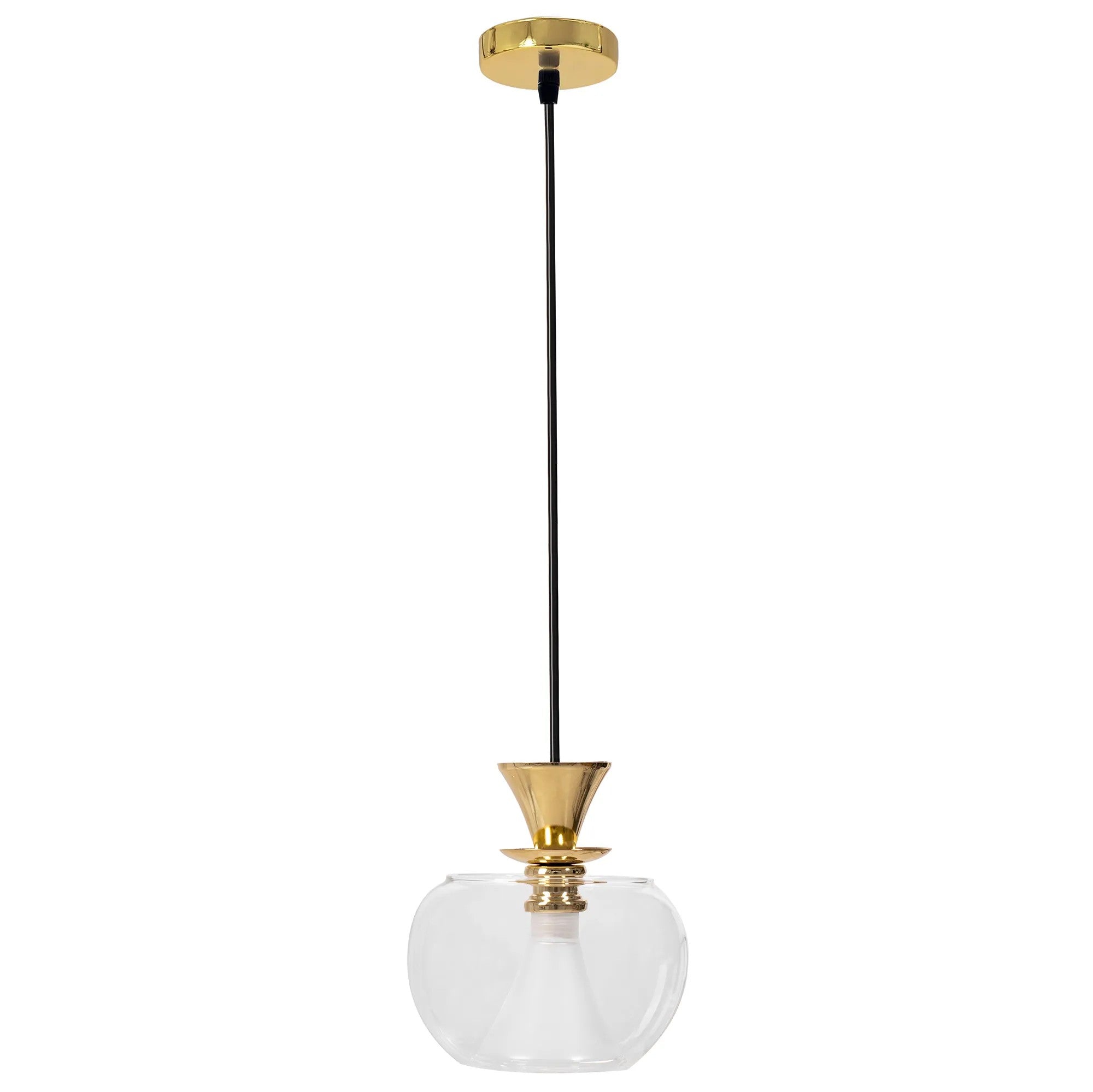 Lampa Sufitowa Wisząca Szklana Kula APP902-1CP Złota 1