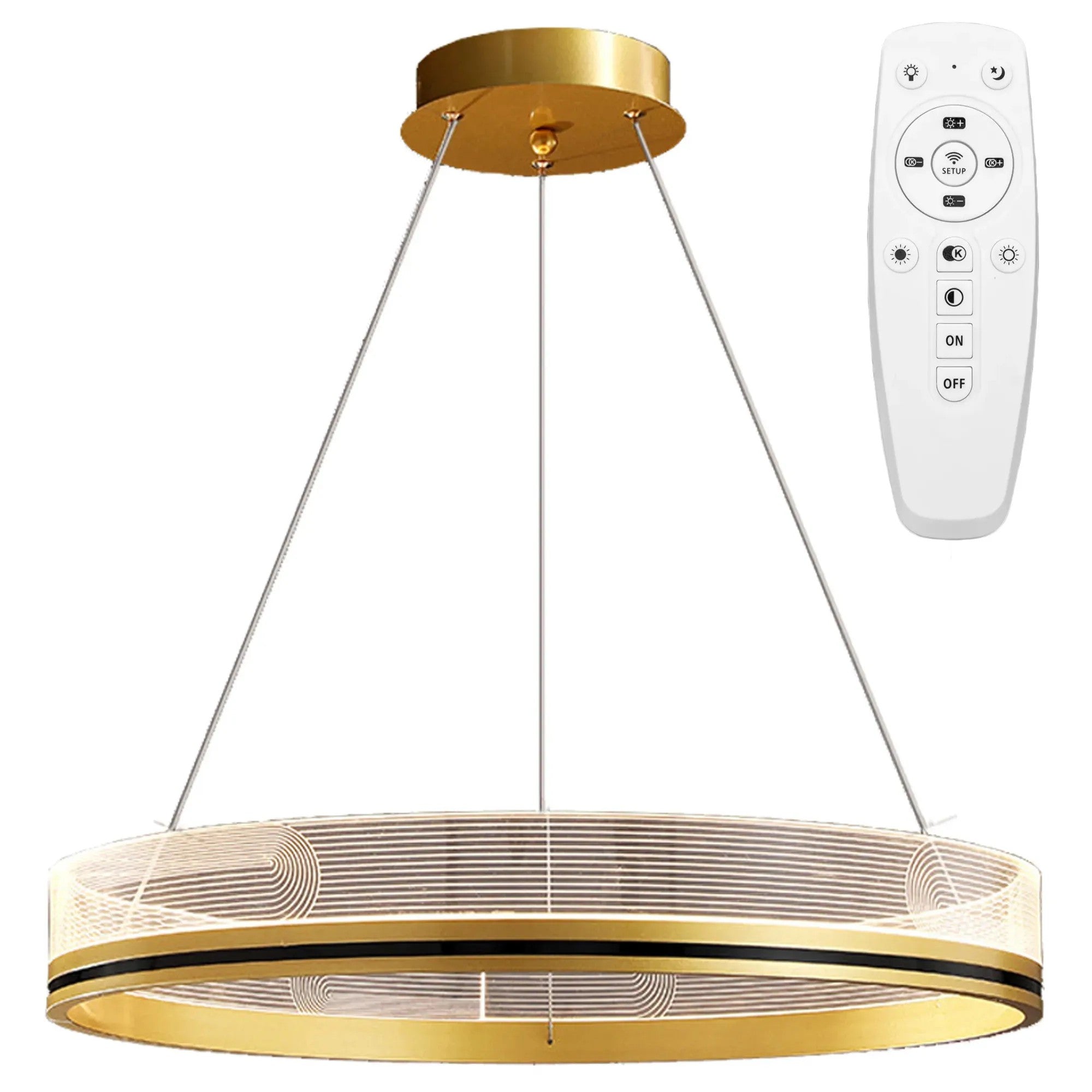 Lampa Wisząca LED APP1190-CP Złota 60cm 1