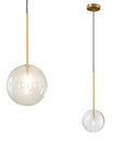Lampa Sufitowa Wisząca Szklana Kula ZŁOTA 15cm APP1680-1CP 1
