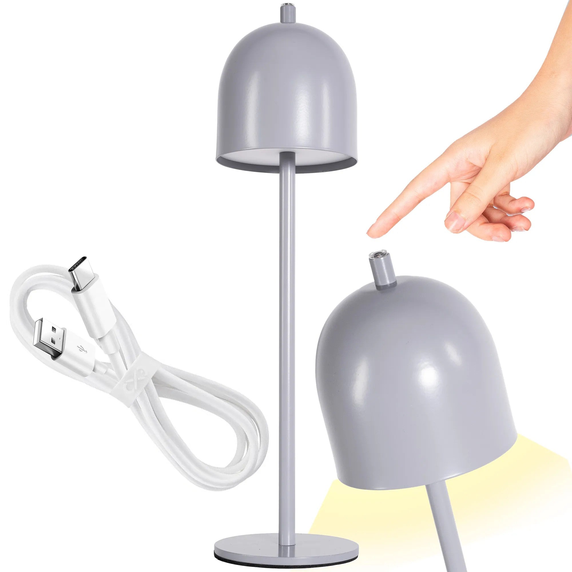 Lampka Nocna APP1362-T Szara 1