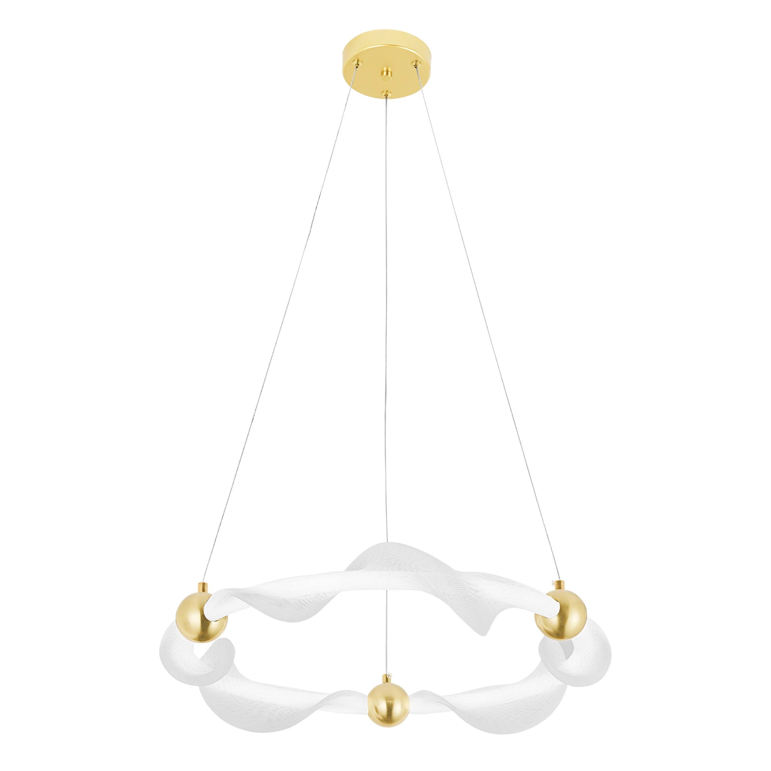 LAMPA WISZĄCA LED G010-CP BIAŁY/ZŁOTY 1