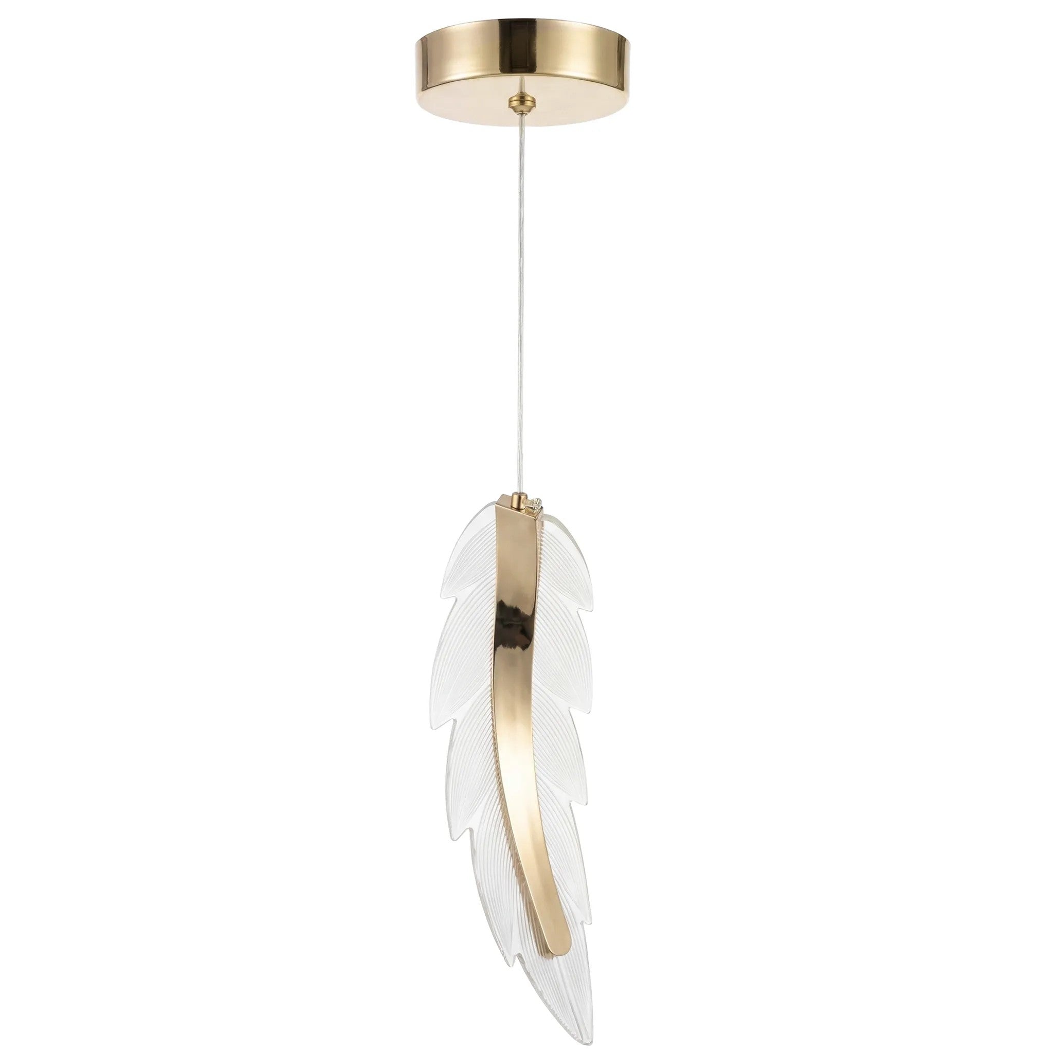 LAMPA SUFITOWA WISZĄCA LED G157-CP ZŁOTA 1